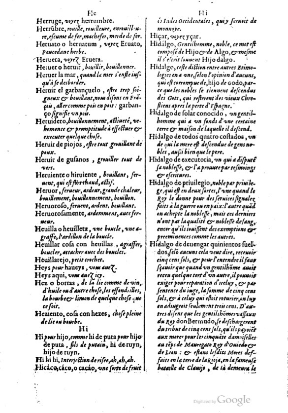 1621 - Adrian Tiffaine - Trésor des deux langues espagnole et française - BM Lyon
