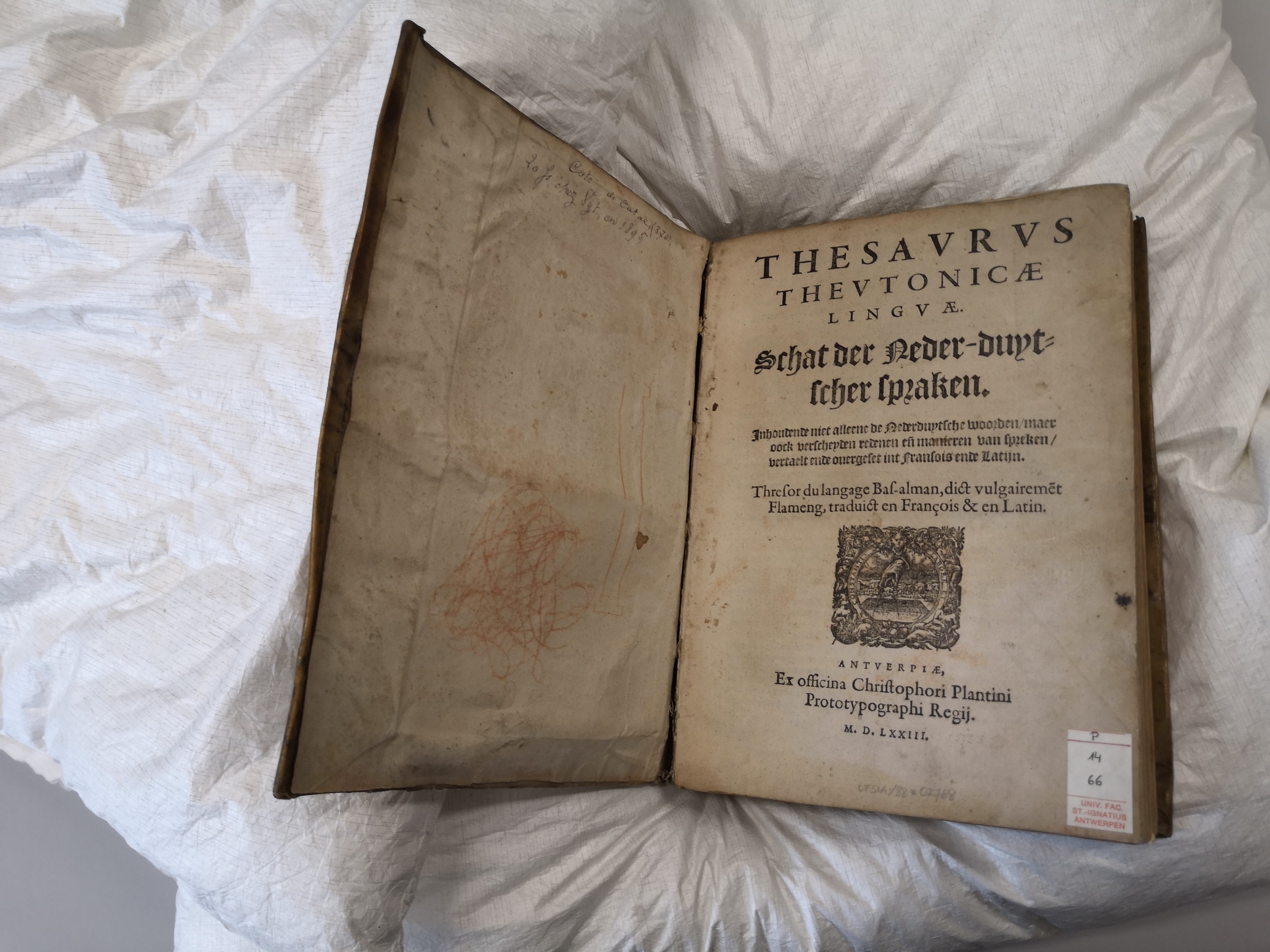 1573 - Christophe Plantin - Trésor du langage bas-allemand - Anvers Université