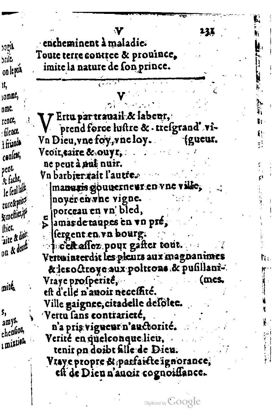 1582 - Nicolas Bonfons - Trésor des sentences dorées - BM Lyon 1582 - Nicolas Bonfons - Trésor des sentences dorées - BM Lyon
