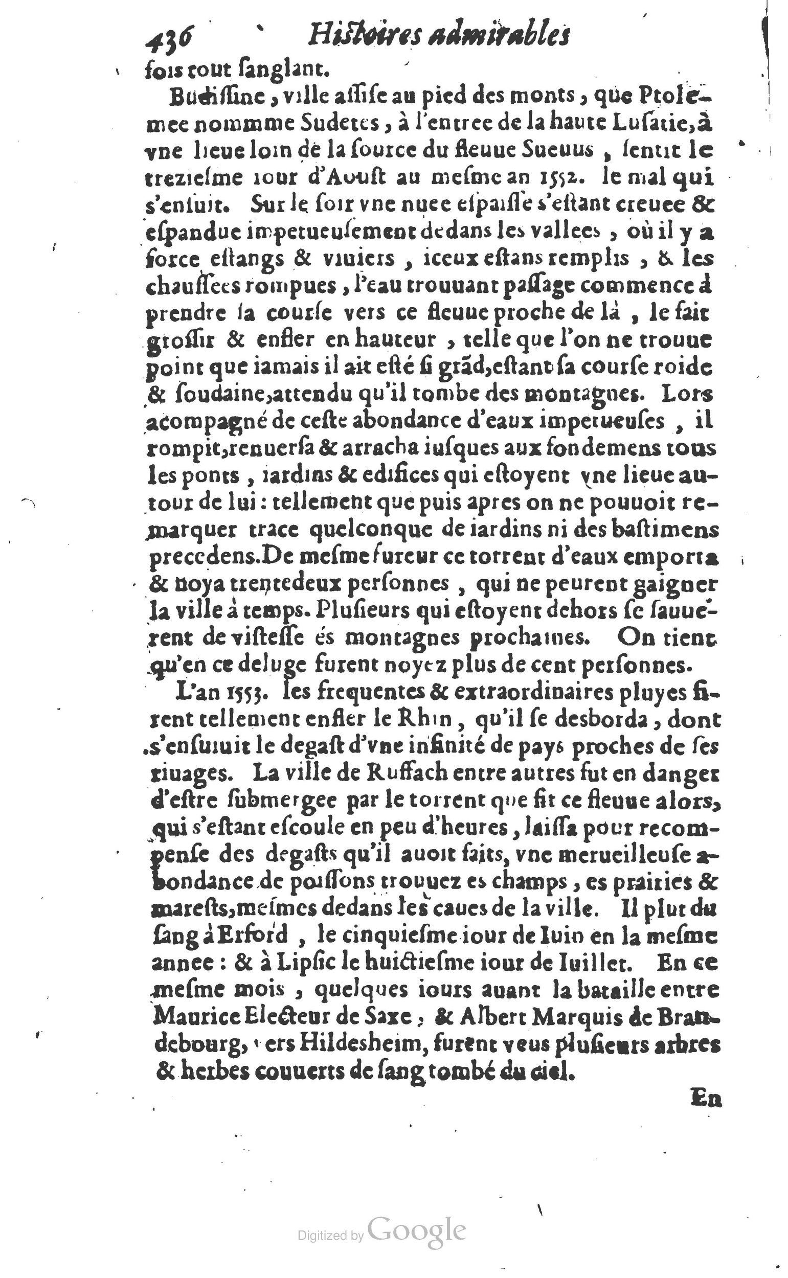 1610 - Paul Marceau - Trésor d’histoires admirables et mémorables - Princeton