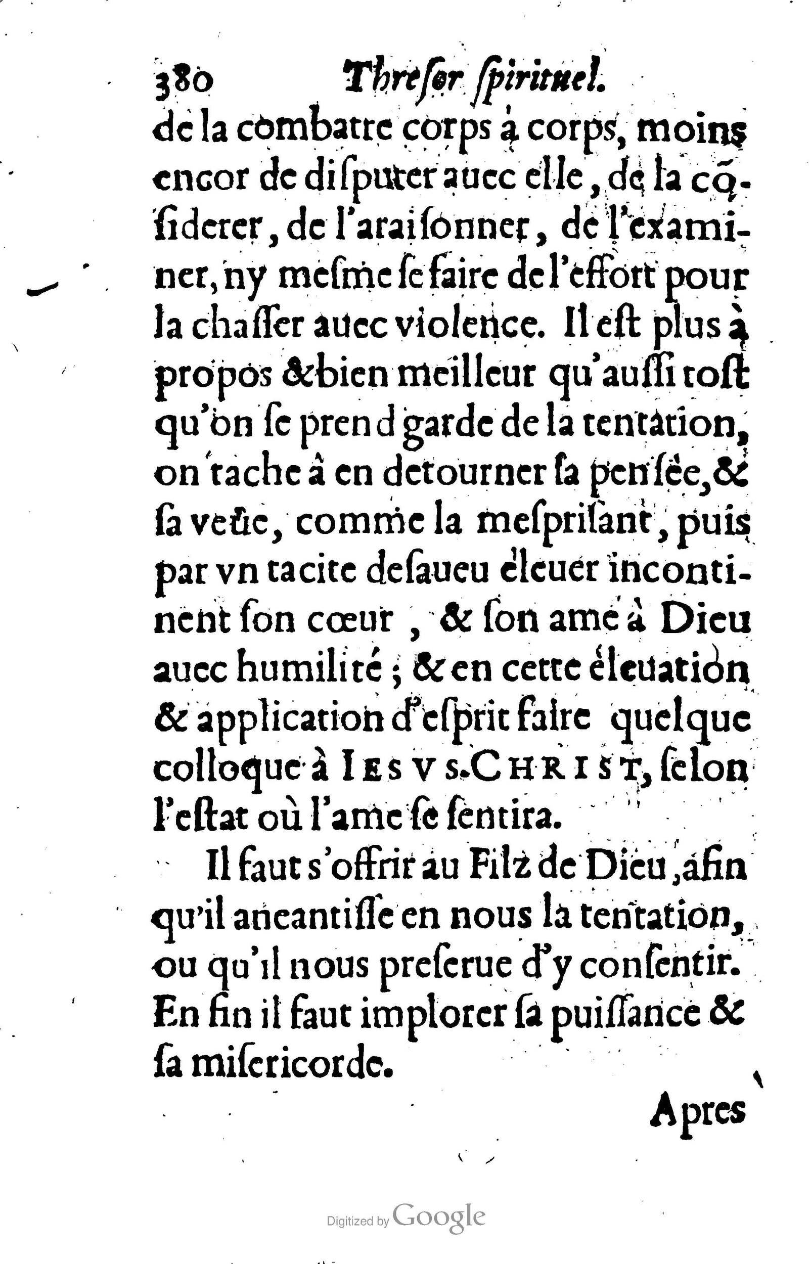 1633 - François Waudré - Trésor spirituel contenant les excellences du christianisme - BM Lyon