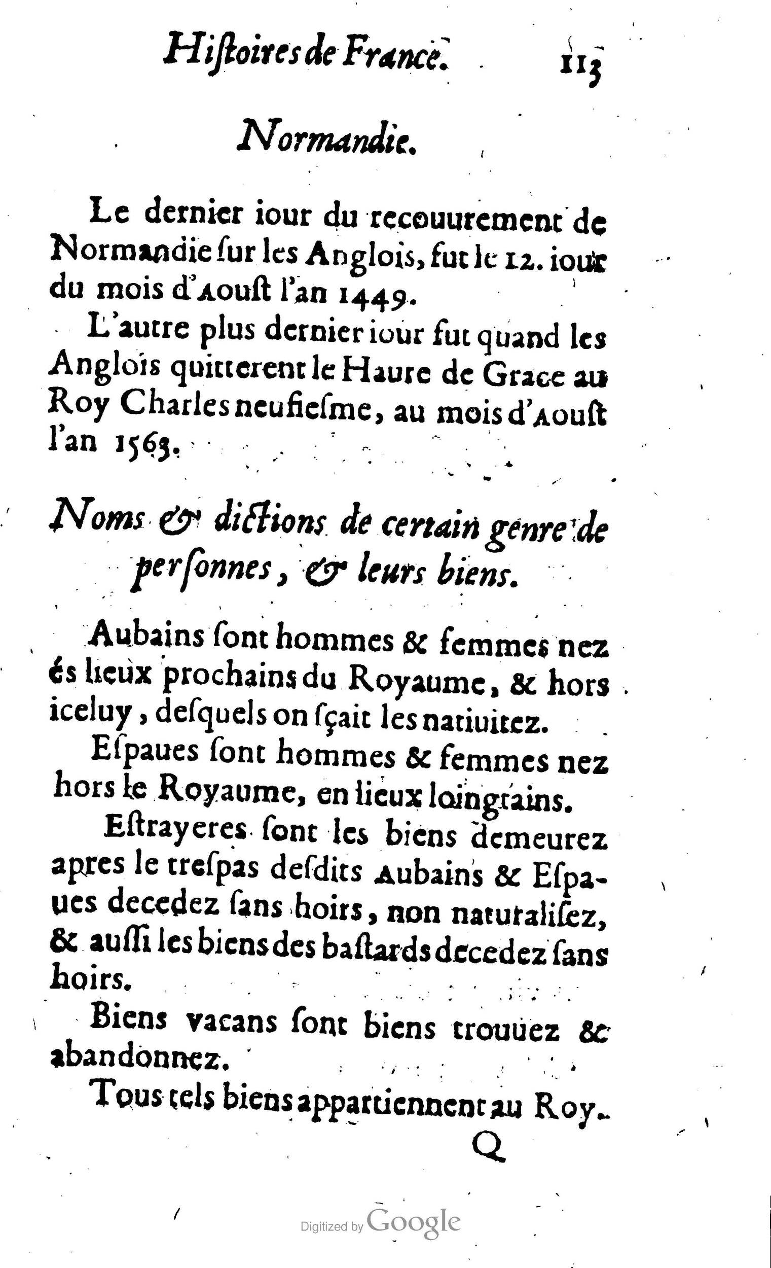 1638 - Jean Corrozet - Trésor des histoires de France - BM Lyon