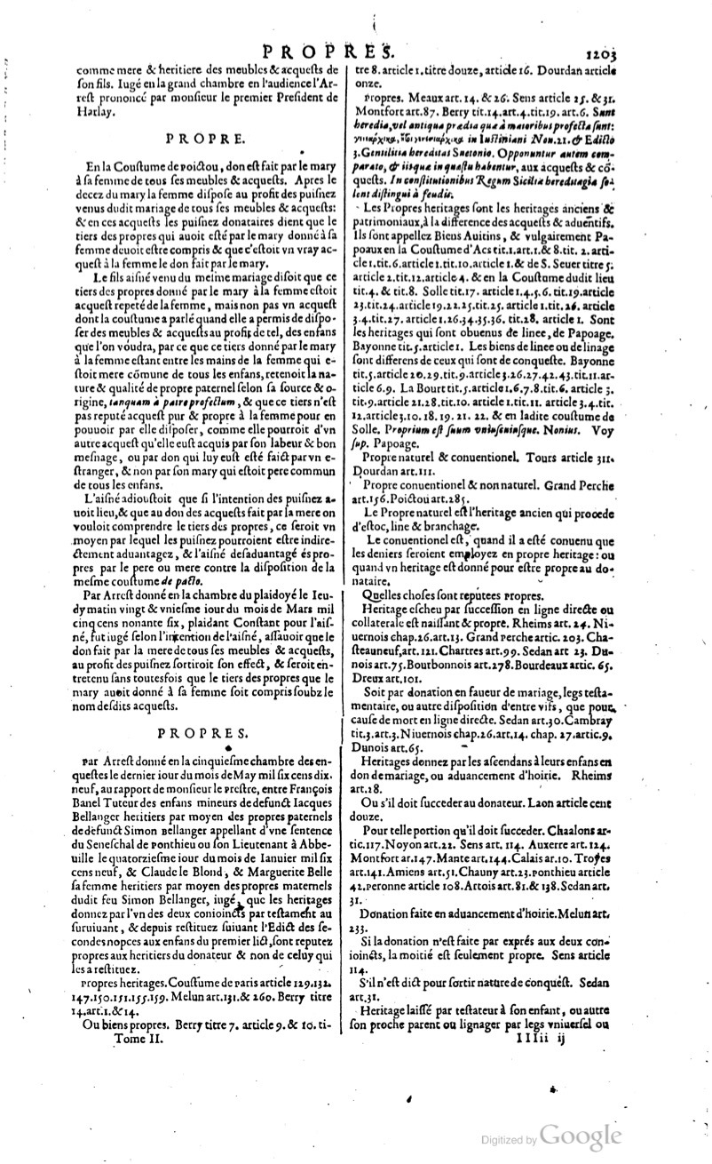 1629 - Veuve Nicolas Buon - Trésor du droit français (29620 T. 2) - BM Lyon
