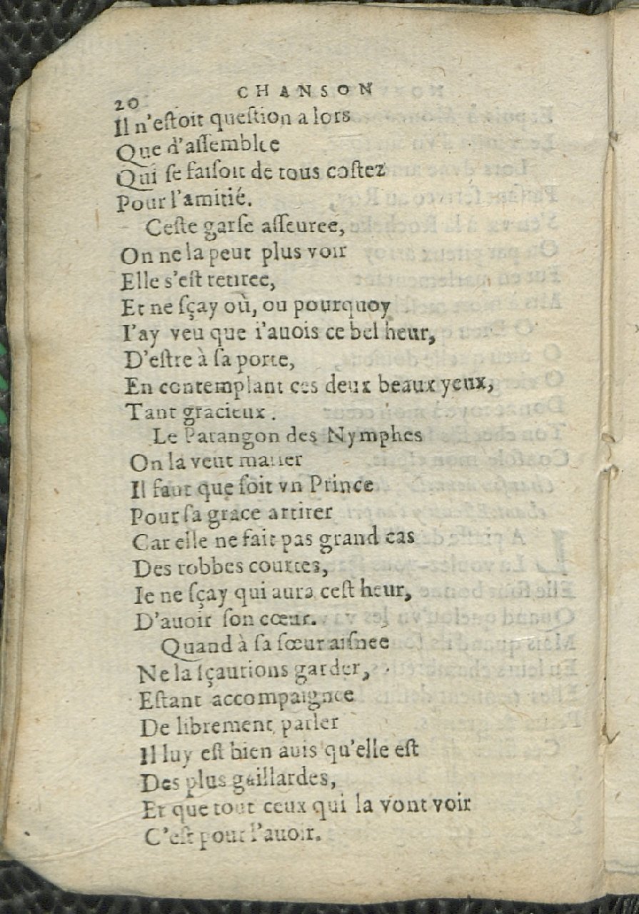 1575 - Pierre Brenouzet - Trésor de tous les recueils de chansons, tant amoureuses, rustiques, que musicales - Det KLG Copenhague
