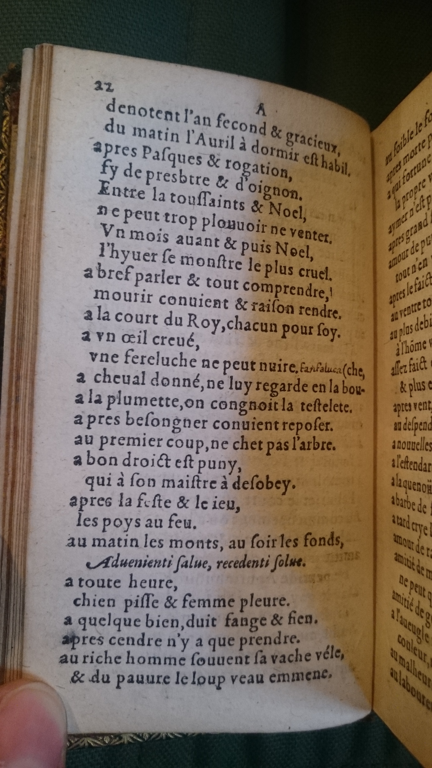 1582 - Nicolas Bonfons - Trésor des sentences dorées - BnF Arsenal 1582 - Nicolas Bonfons - Trésor des sentences dorées - BnF Arsenal