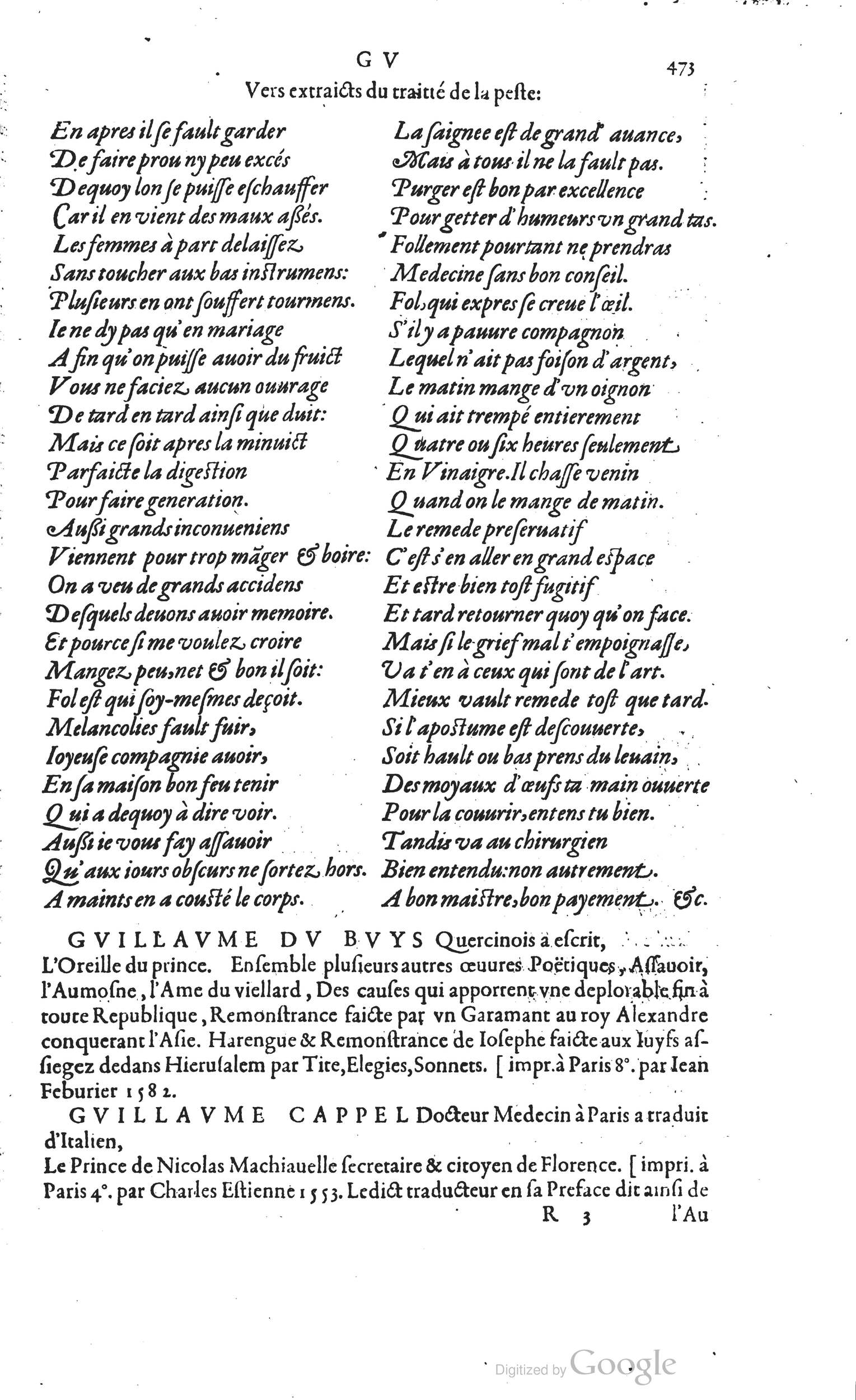 1585 - Barthélemy Honorat - Bibliothèques françaises - BSB Munich