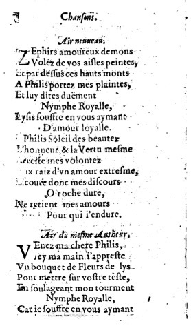 1623 - Jacques Cailloüé - Trésor ou recueil des chansons amoureuses - British Library