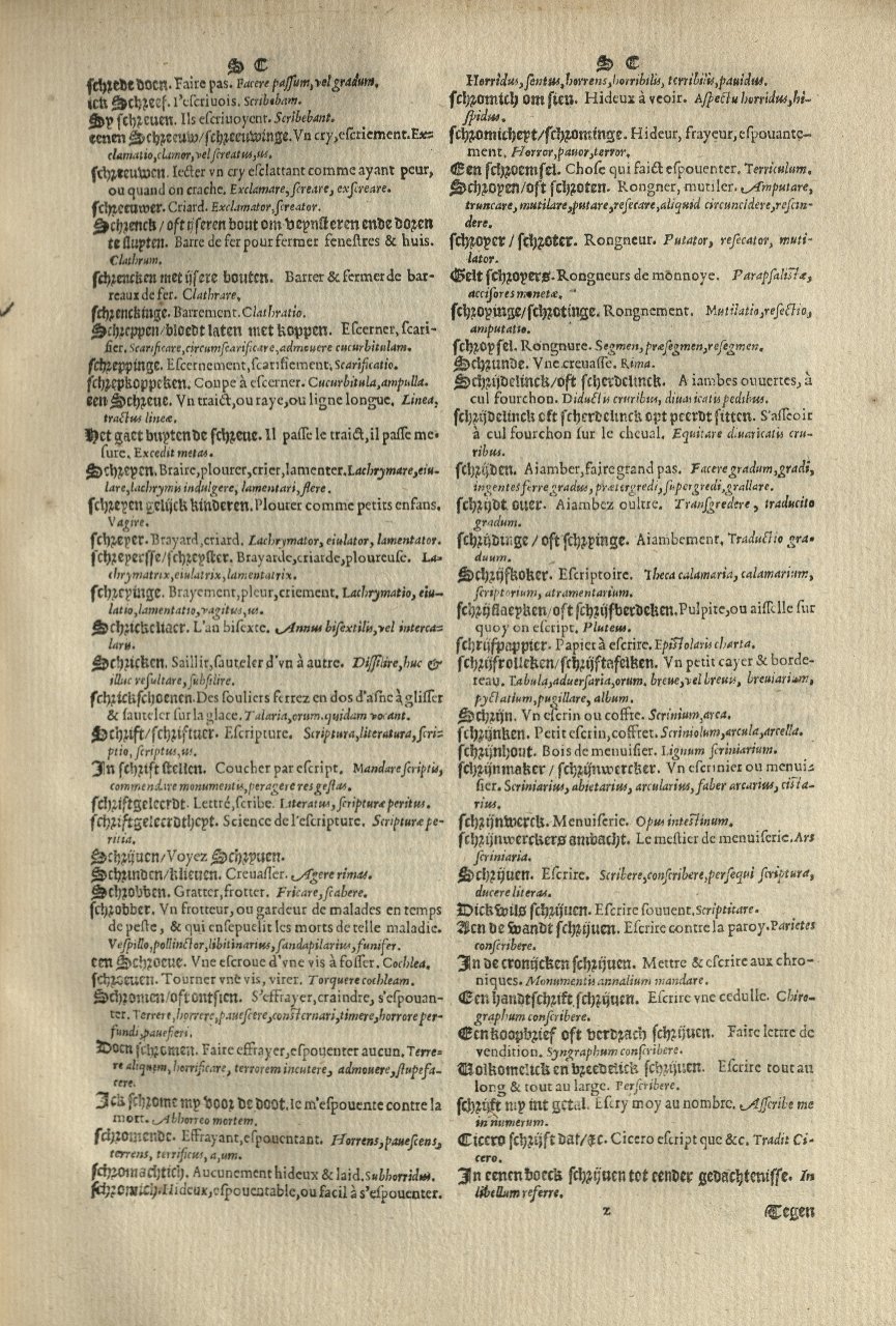 1573 - Christophe Plantin - Trésor du langage bas-allemand - Greifswald
