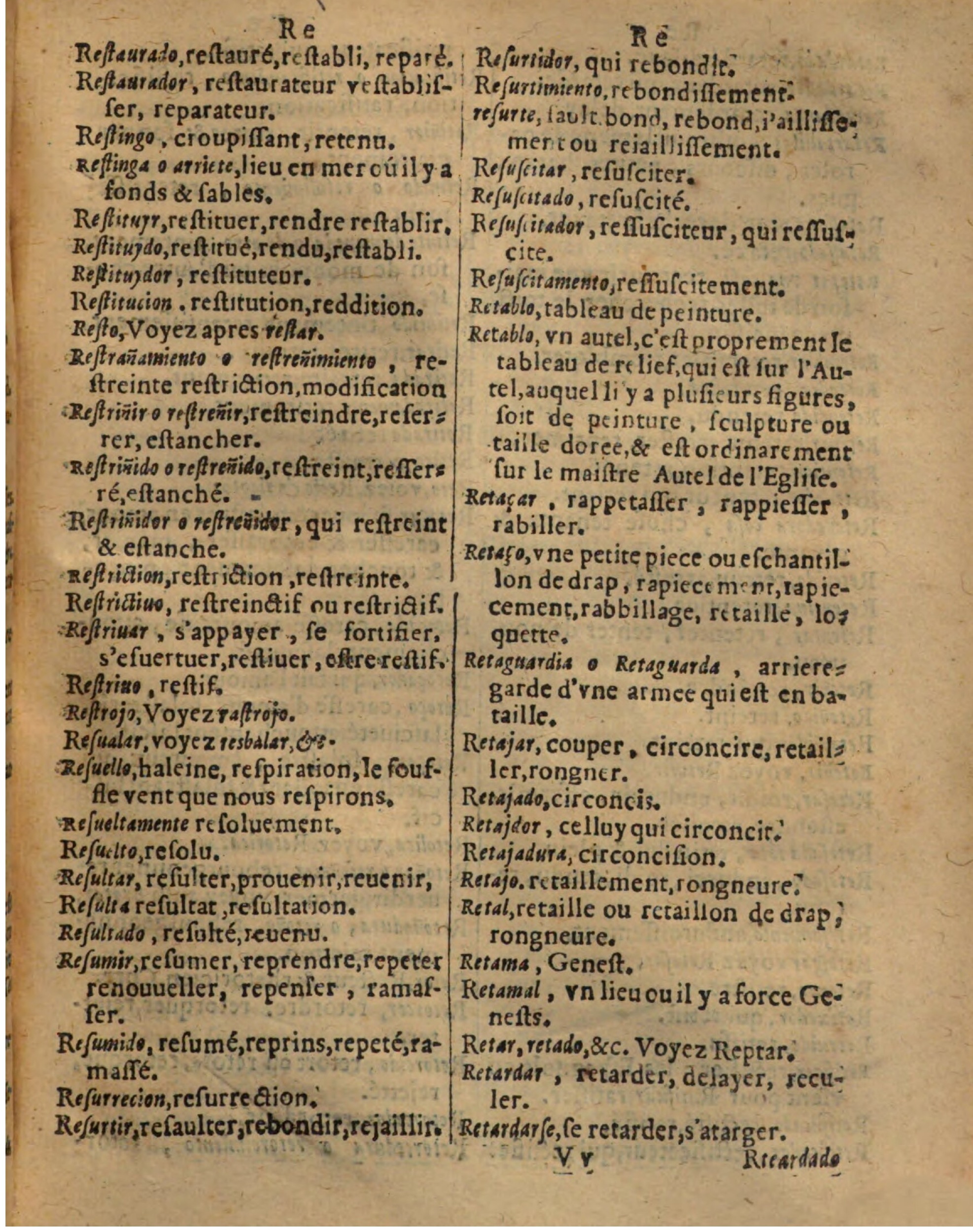 1625 - Hubert Antoine - Trésor des deux langues espagnole et française - Augsbourg
