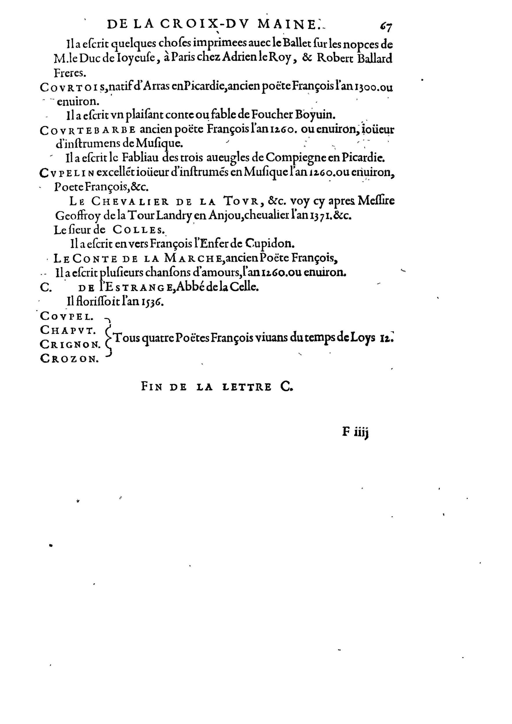 1584 - Abel L&#039;Angelier - Bibliothèques françaises - BnF
