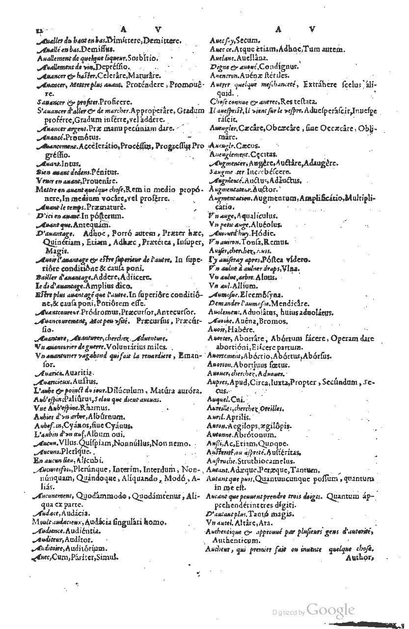 1585 - Simphorianum Beraud et Stephanum Michaëlem - Trésor des mots et traits français - Barcelone