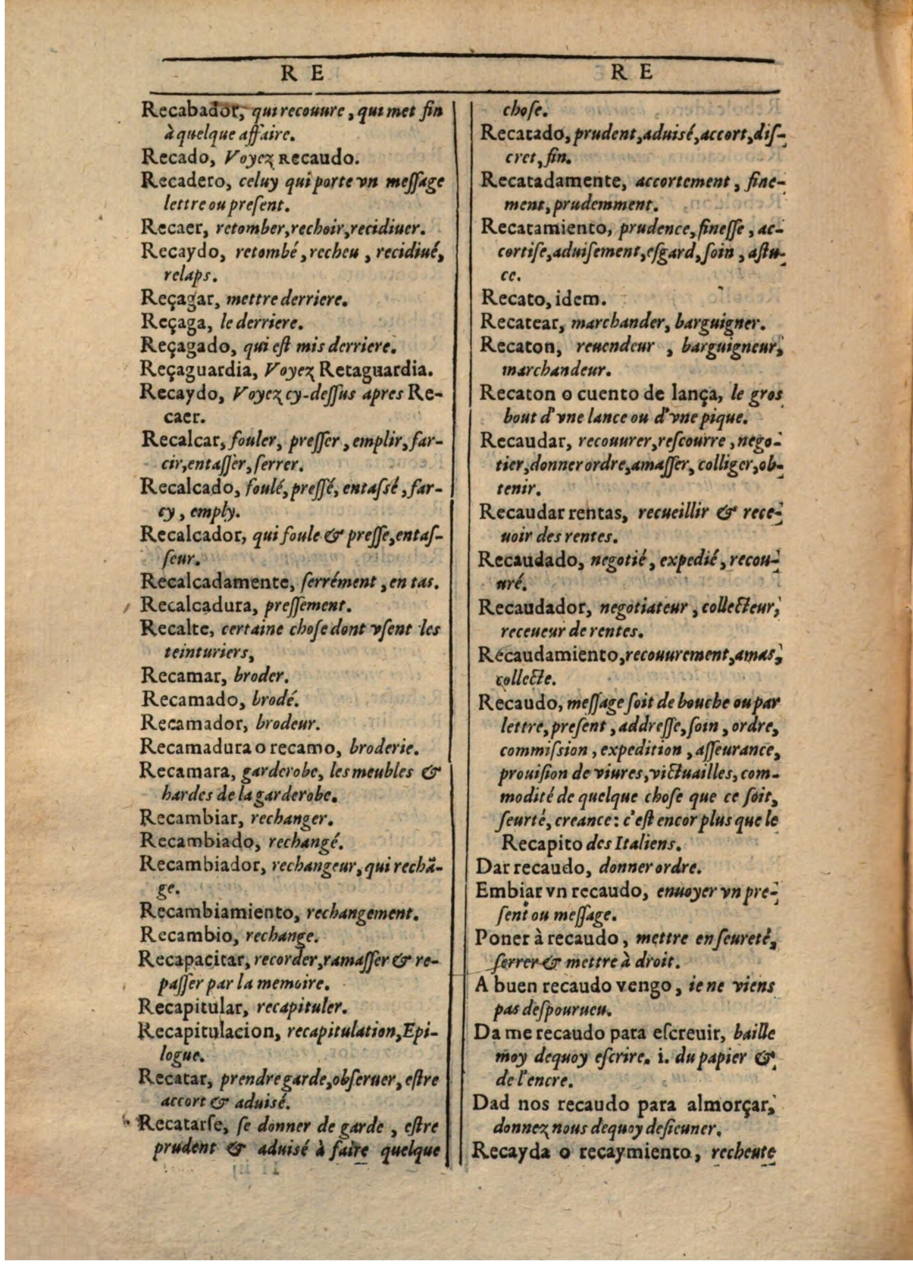 1607 - Marc Orry - Trésor des deux langues espagnole et française (Première partie) - BSB Munich 1607 - Marc Orry - Trésor des deux langues espagnole et française (Première partie) - BSB Munich