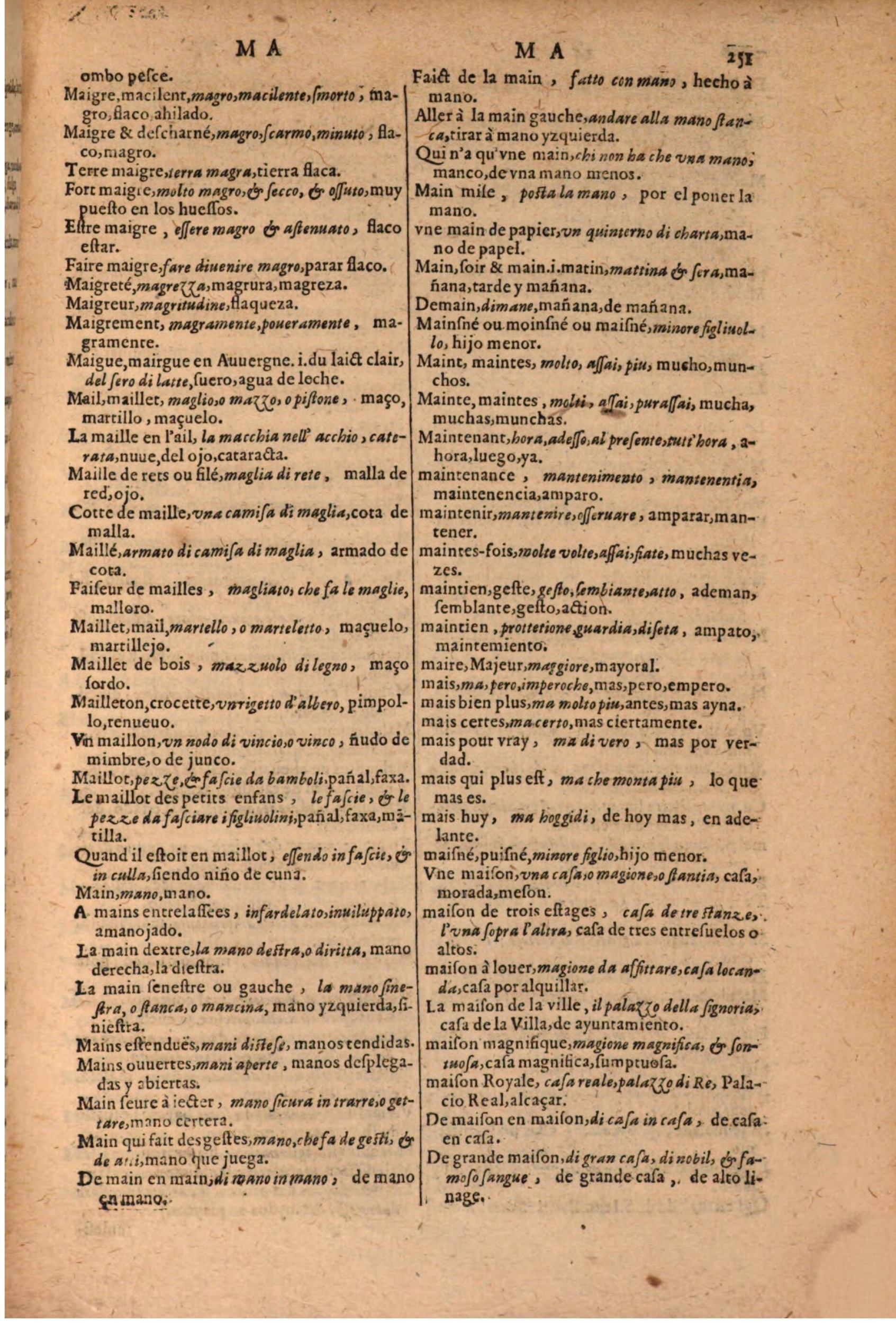 1616 - Pierre de la Rovière - Trésor des trois langues (Seconde partie) - BSB Munich