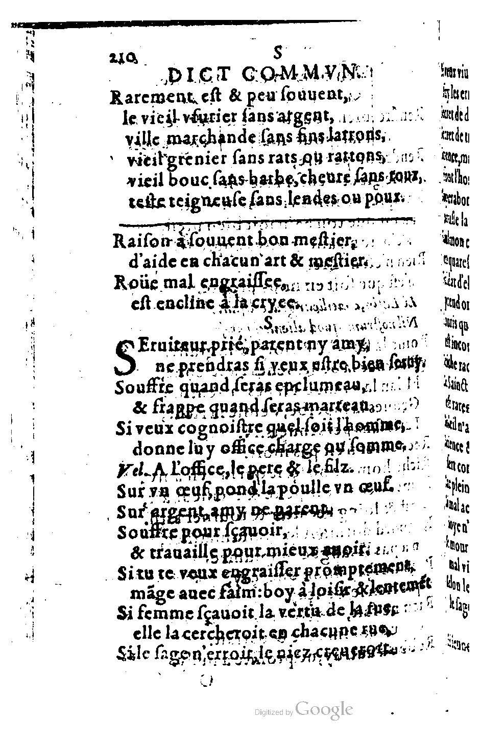 1582 - Nicolas Bonfons - Trésor des sentences dorées - BM Lyon