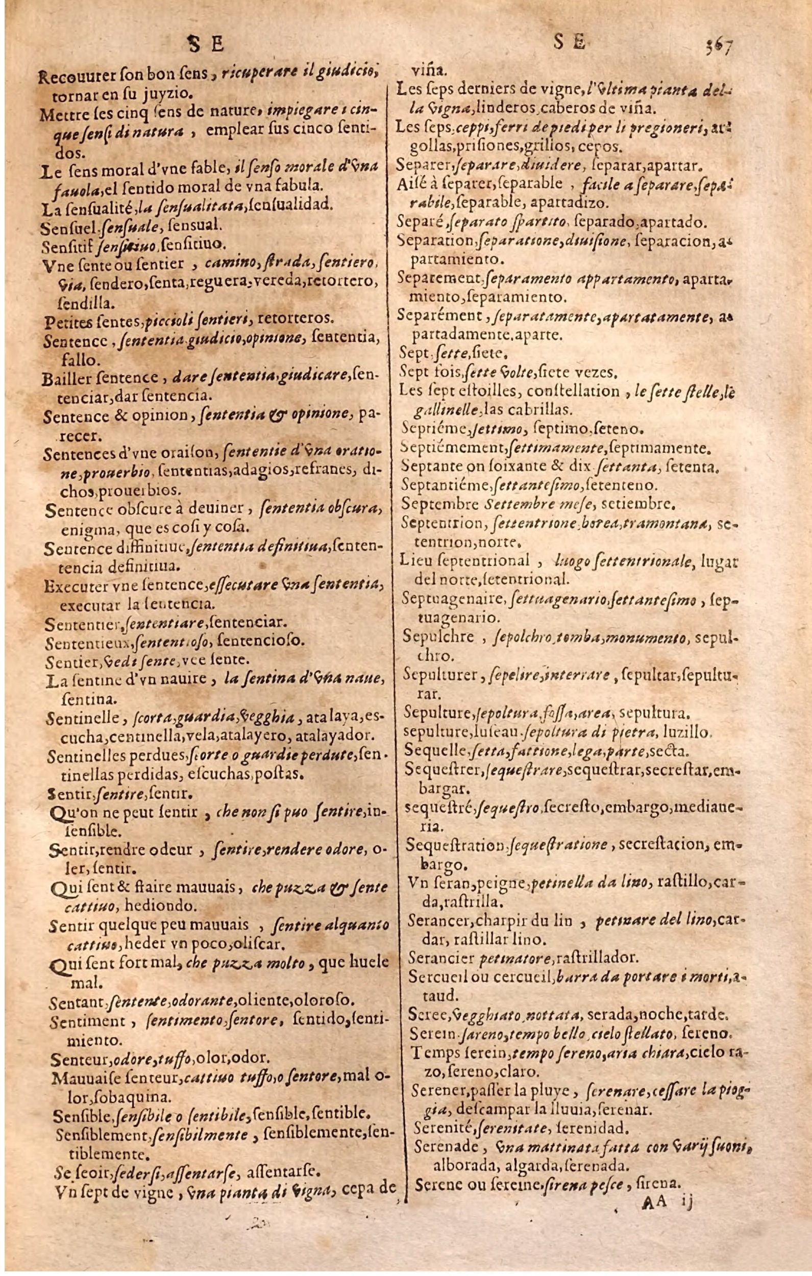 1627 - Jacques Crespin - Trésor des trois langues (Seconde partie) - Regensburg