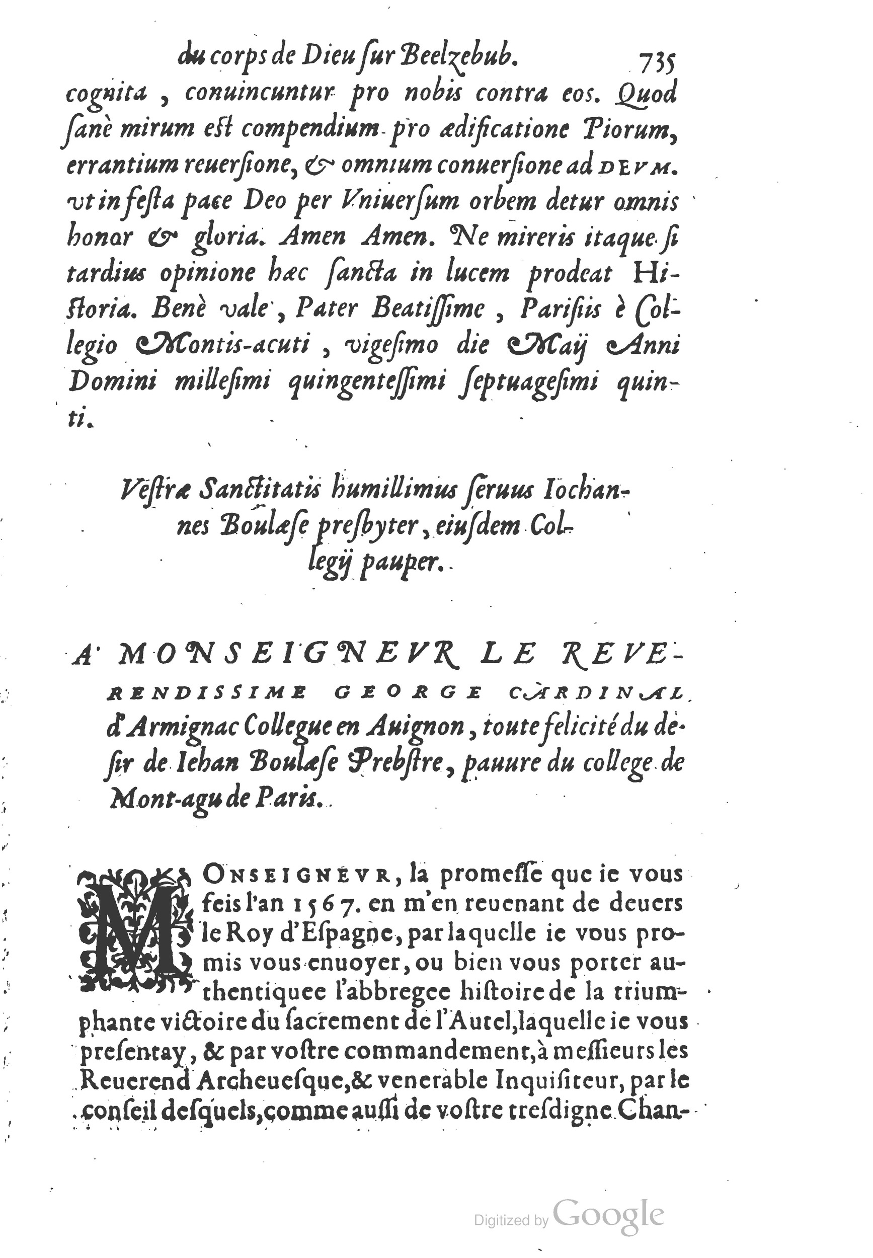1578 - Nicolas Chesneau - Trésor et entière histoire de la triomphante victoire du corps de Dieu sur l’esprit malin - British Library 1578 - Nicolas Chesneau - Trésor et entière histoire de la triomphante victoire du corps de Dieu sur l’esprit malin - British Library