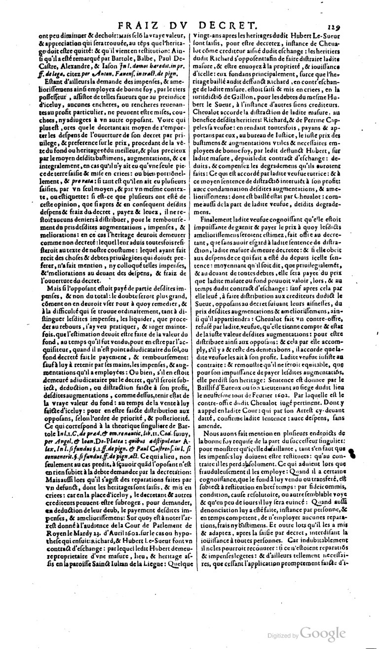 1629 - Veuve Nicolas Buon - Trésor du droit français (29620 T. 2) - BM Lyon