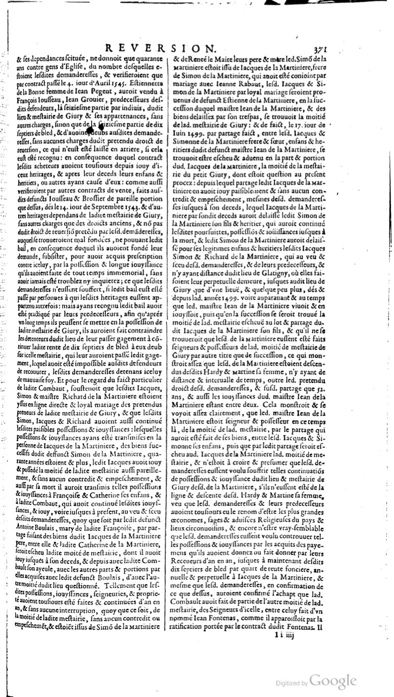 1629 - Veuve Nicolas Buon - Trésor du droit français (21754 T. 3) - BM Lyon