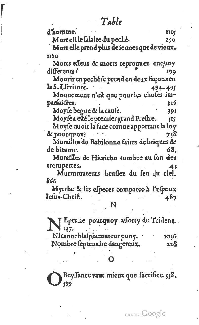 1607 - Nicolas Du Fossé - Trésor quadragésimal - T 01 - BM Lyon
