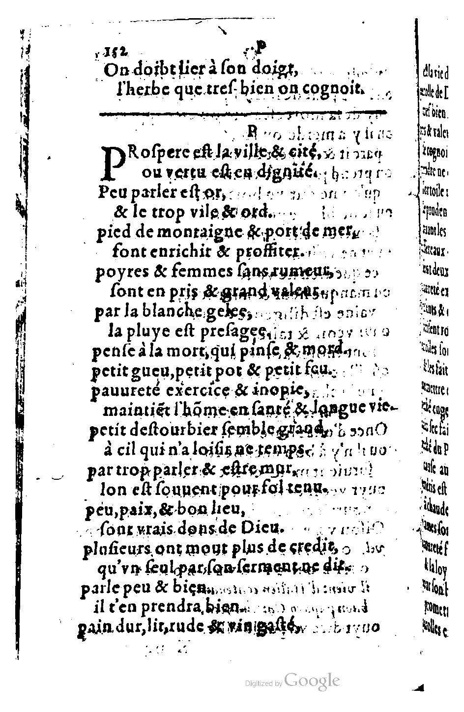 1582 - Nicolas Bonfons - Trésor des sentences dorées - BM Lyon 1582 - Nicolas Bonfons - Trésor des sentences dorées - BM Lyon
