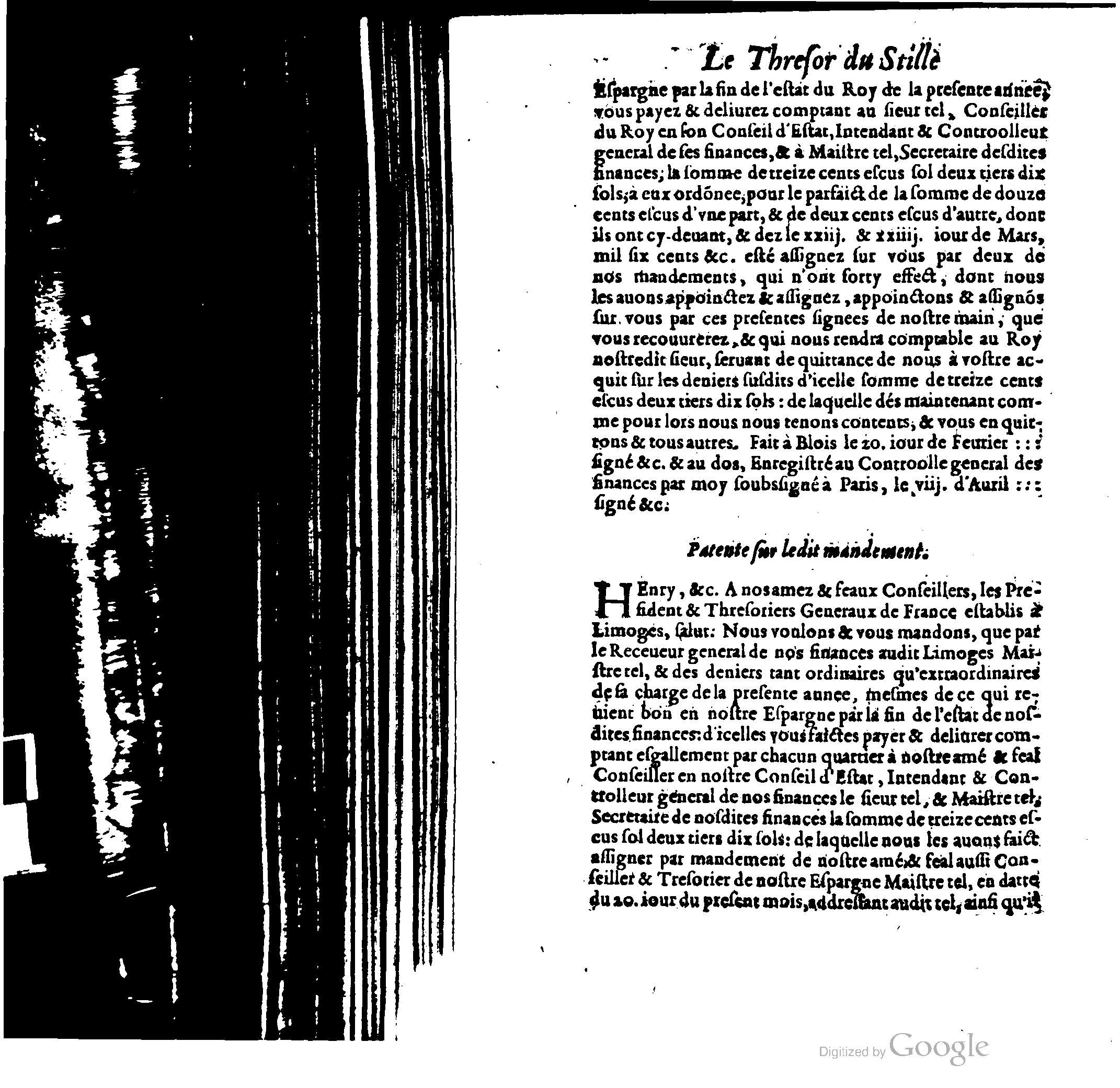 1614 - Jean Richer - Trésor du nouveau style et protocole de la chancellerie de France - BSB Munich