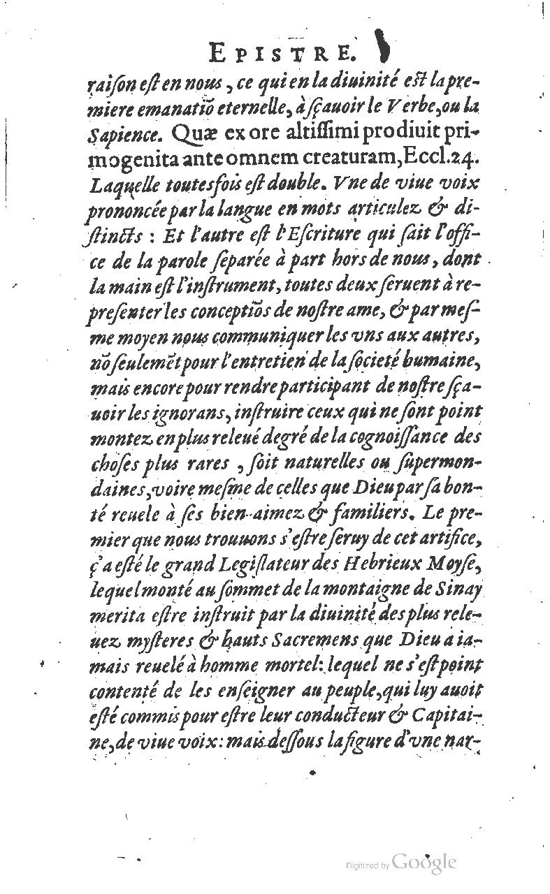 1607 - Nicolas Du Fossé - Trésor quadragésimal - T 01 - BM Lyon