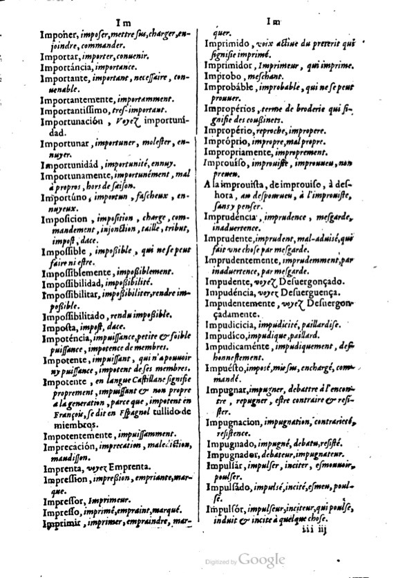 1621 - Adrian Tiffaine - Trésor des deux langues espagnole et française - BM Lyon