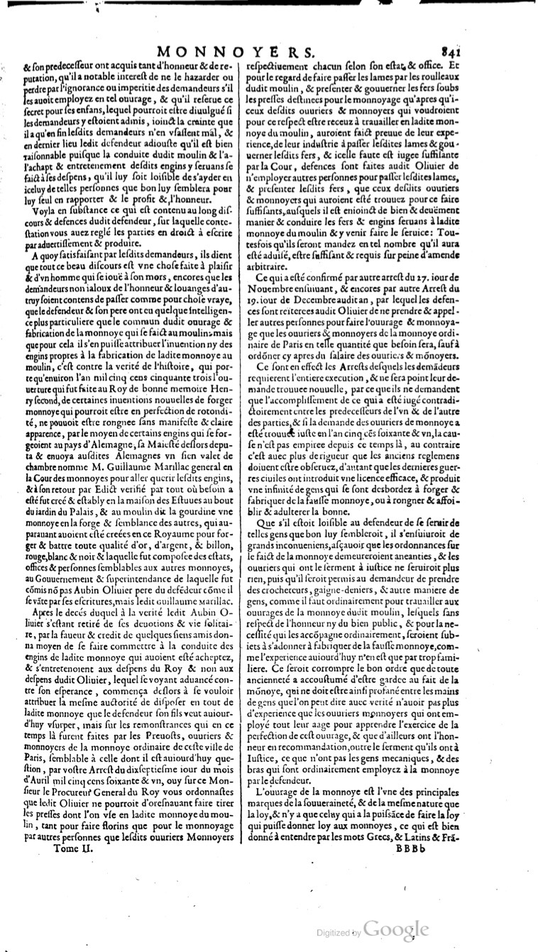 1629 - Veuve Nicolas Buon - Trésor du droit français (29620 T. 2) - BM Lyon