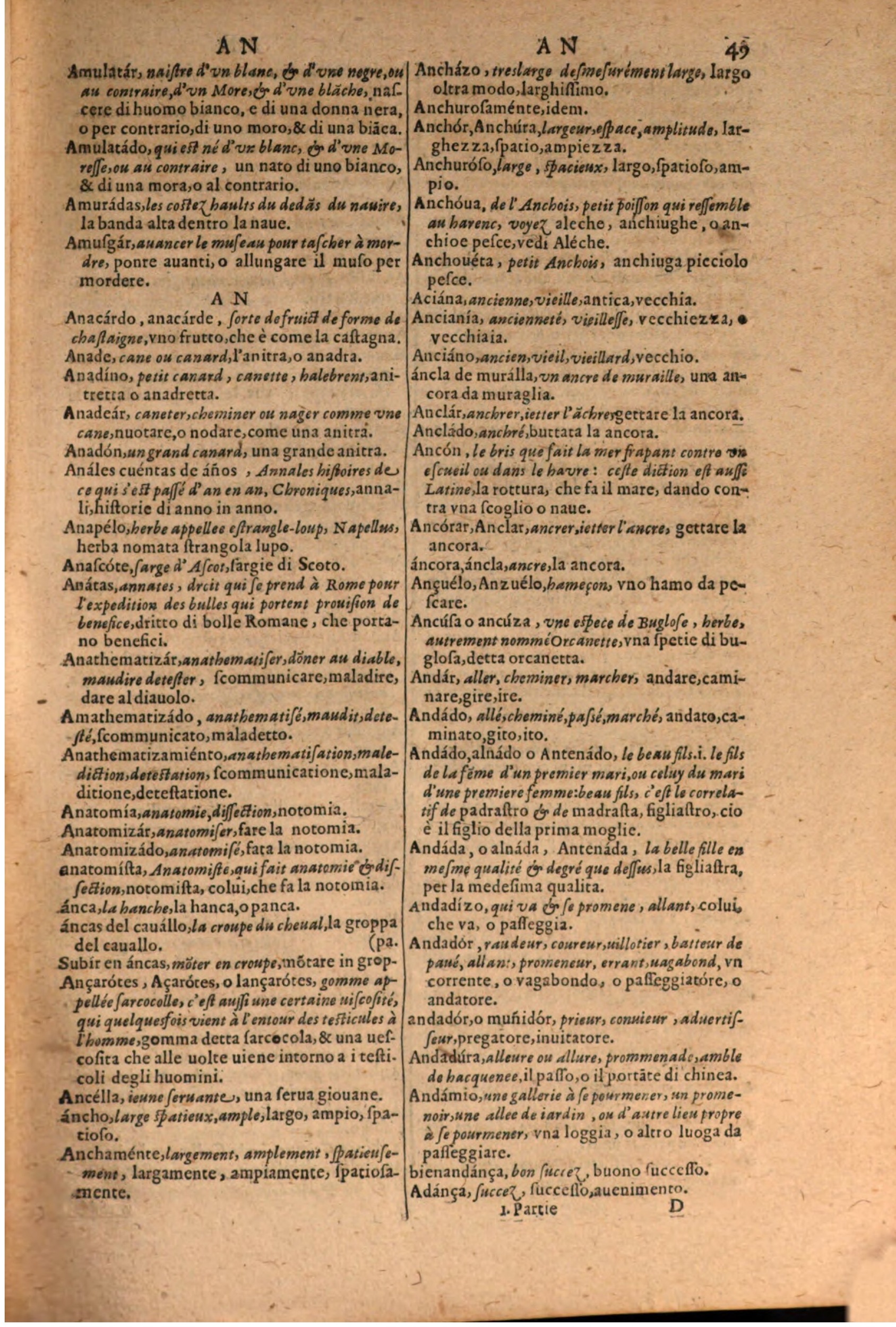 1606 - Samuel Crespin - Thresor des trois langues, francoise, italiene et espagnolle - BSB Munich