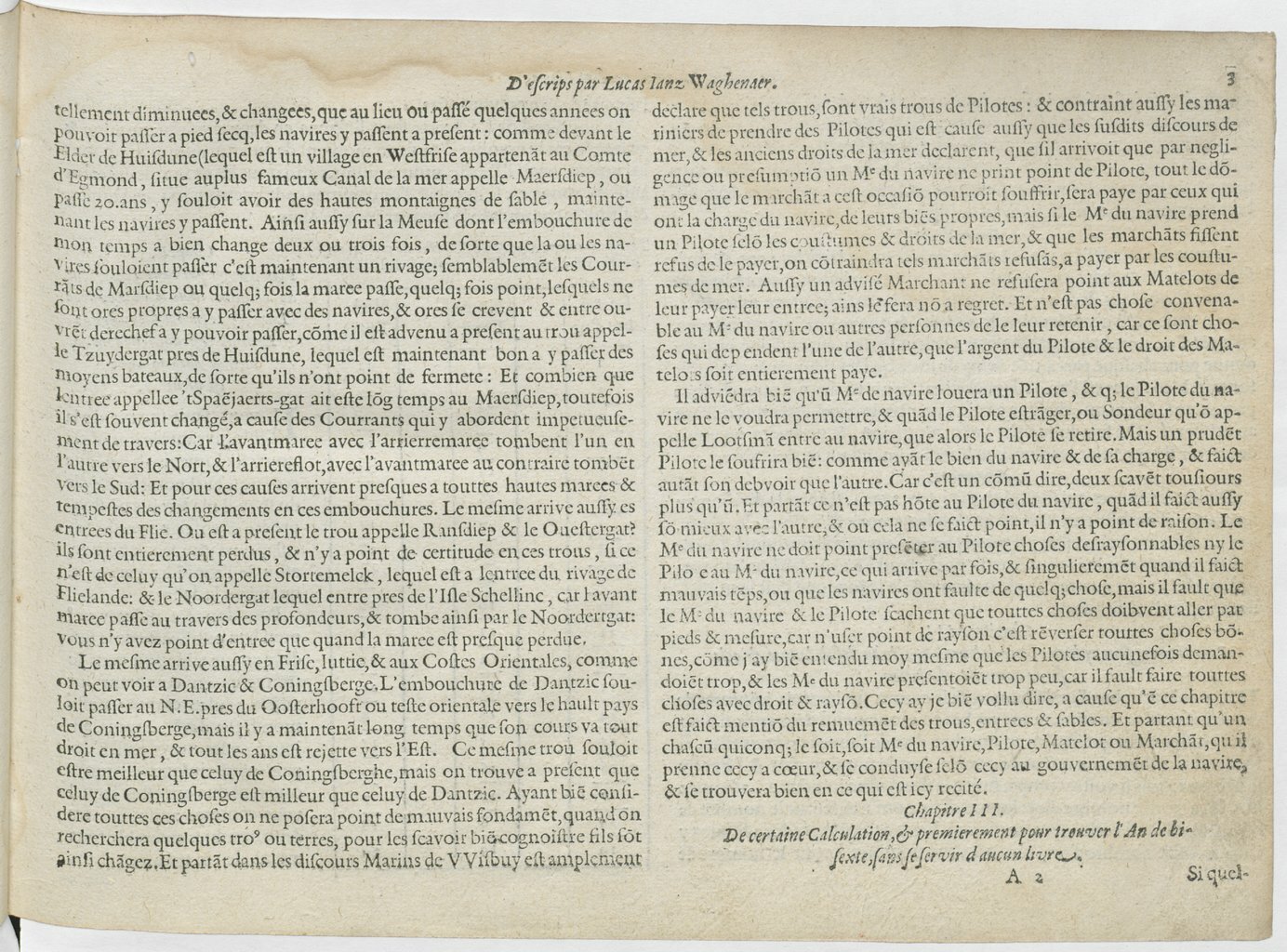 1601 - Bonaventure d’Aseville - Trésorerie ou cabinet de route marinesque - BnF