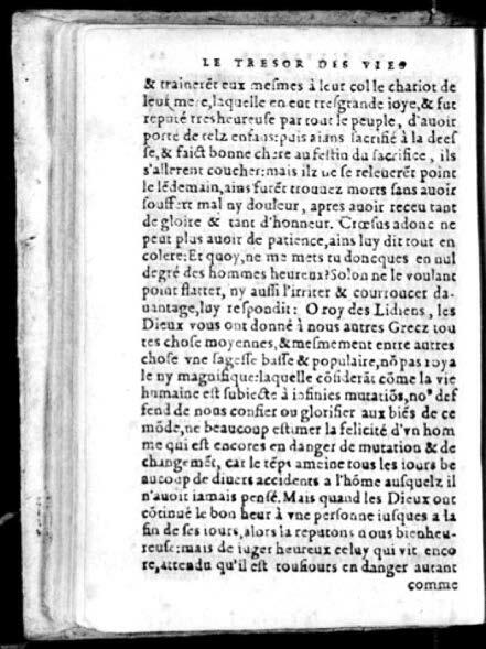 1574 - Benoît Rigaud - Trésor des vies de Plutarque - Avignon