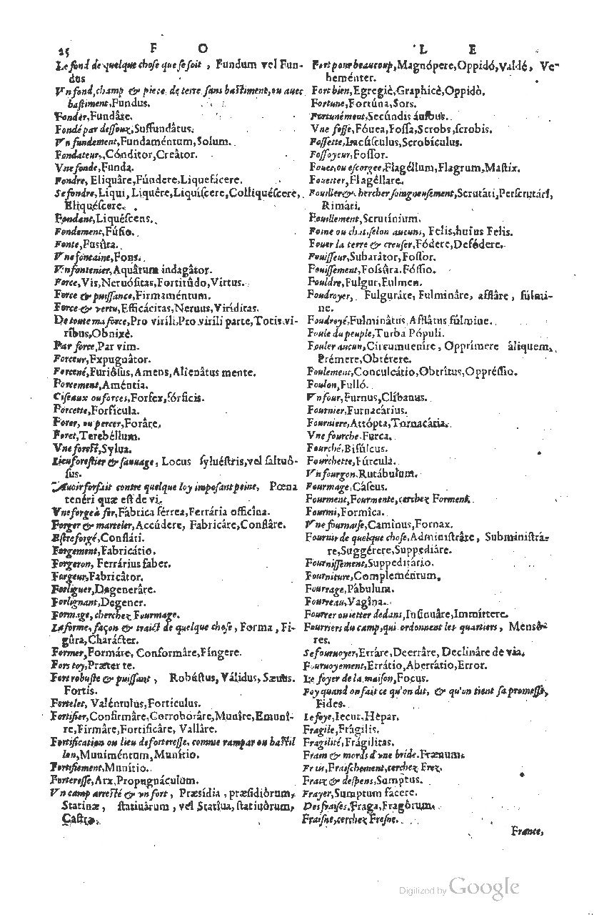 1585 - Simphorianum Beraud et Stephanum Michaëlem - Trésor des mots et traits français - Barcelone
