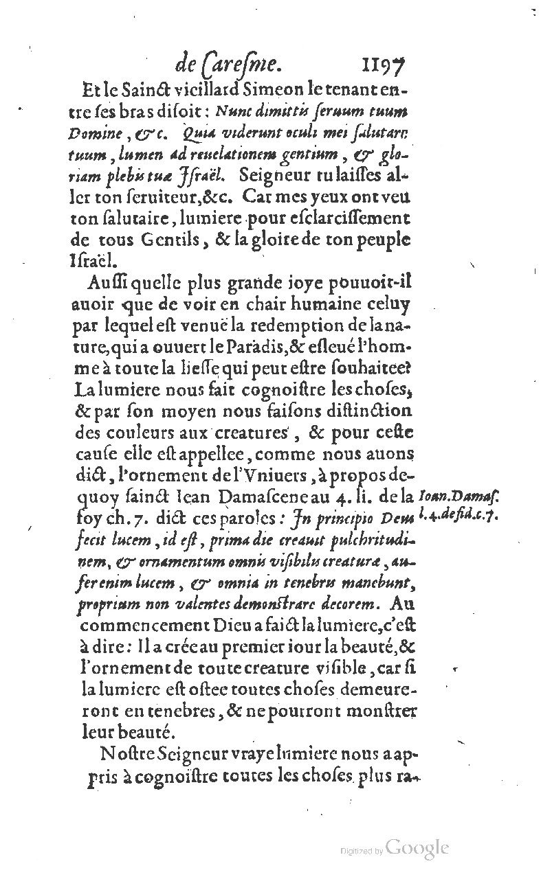1607 - Nicolas Du Fossé - Trésor quadragésimal - T 01 - BM Lyon