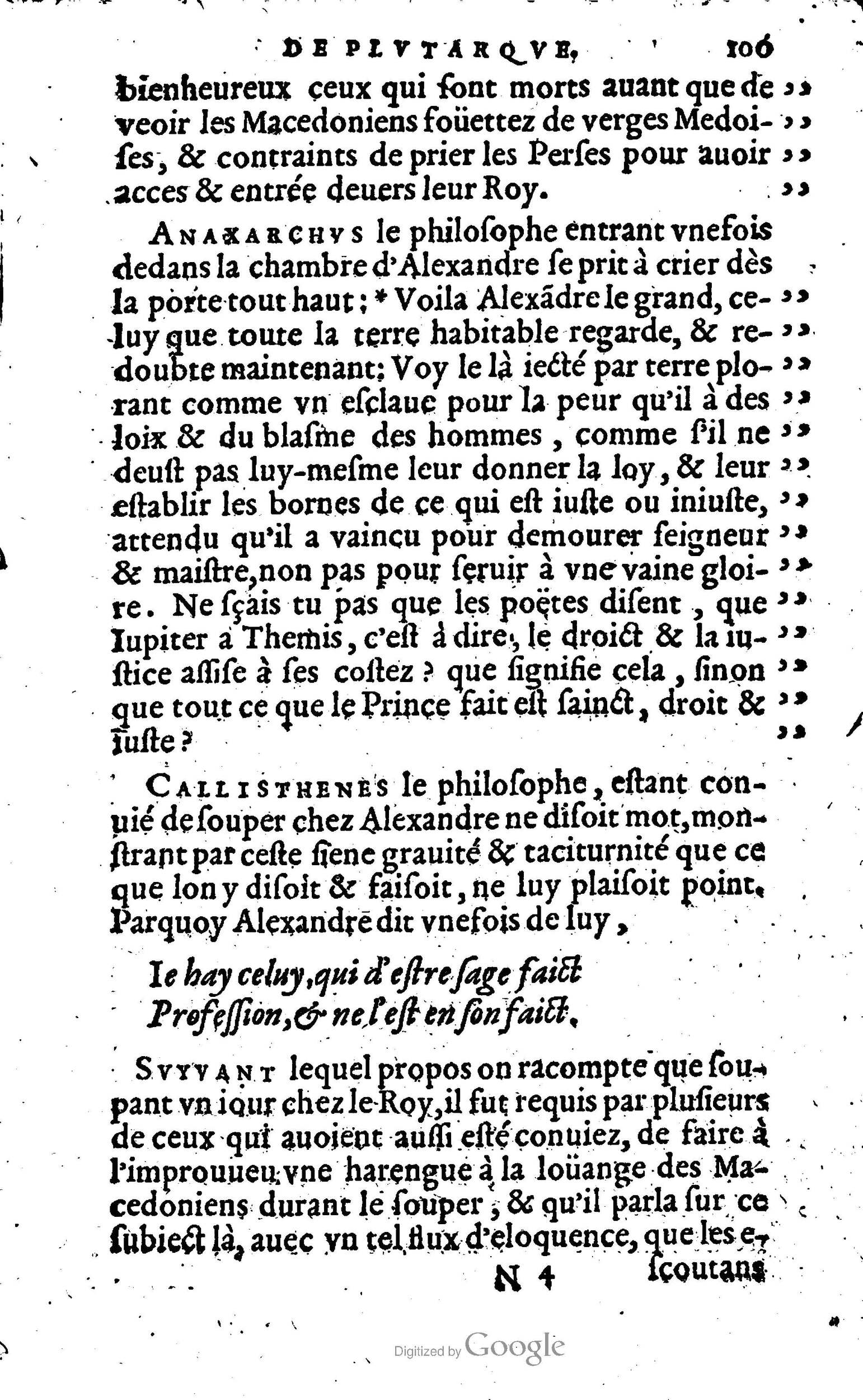 1568 - Willem Silvius - Trésor des vies de Plutarque - Anvers Plantin-Moretus