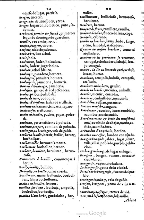 1621 - Adrian Tiffaine - Trésor des deux langues espagnole et française - BM Lyon