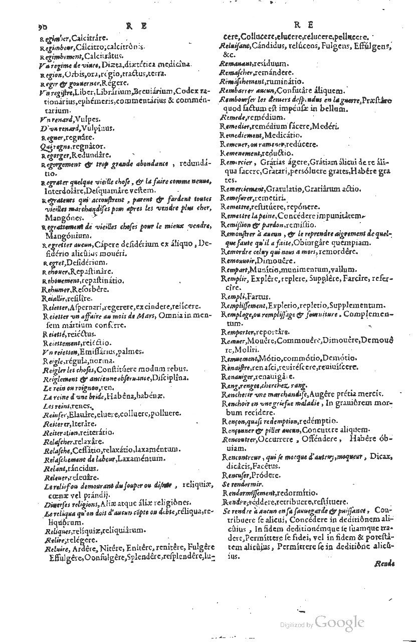 1585 - Simphorianum Beraud et Stephanum Michaëlem - Trésor des mots et traits français - Barcelone