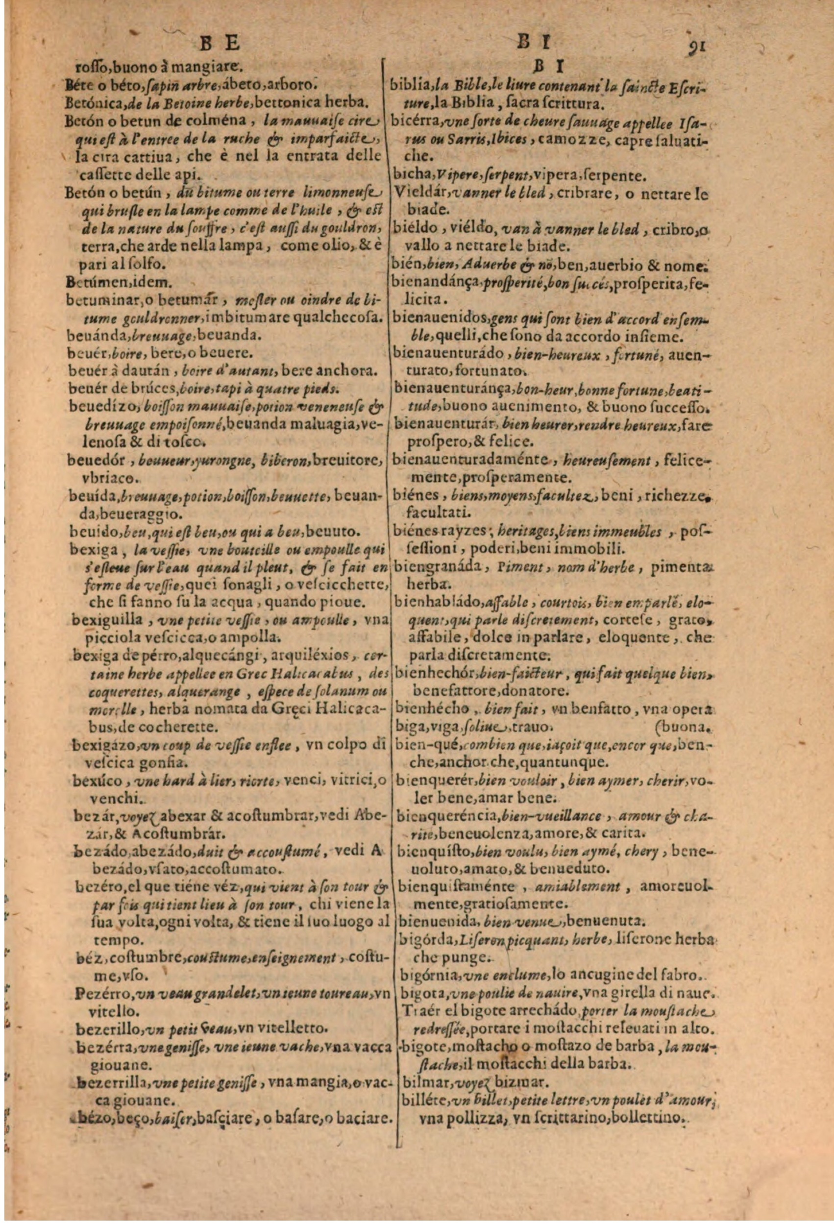 1606 - Samuel Crespin - Thresor des trois langues, francoise, italiene et espagnolle - BSB Munich 1606 - Samuel Crespin - Thresor des trois langues, francoise, italiene et espagnolle - BSB Munich