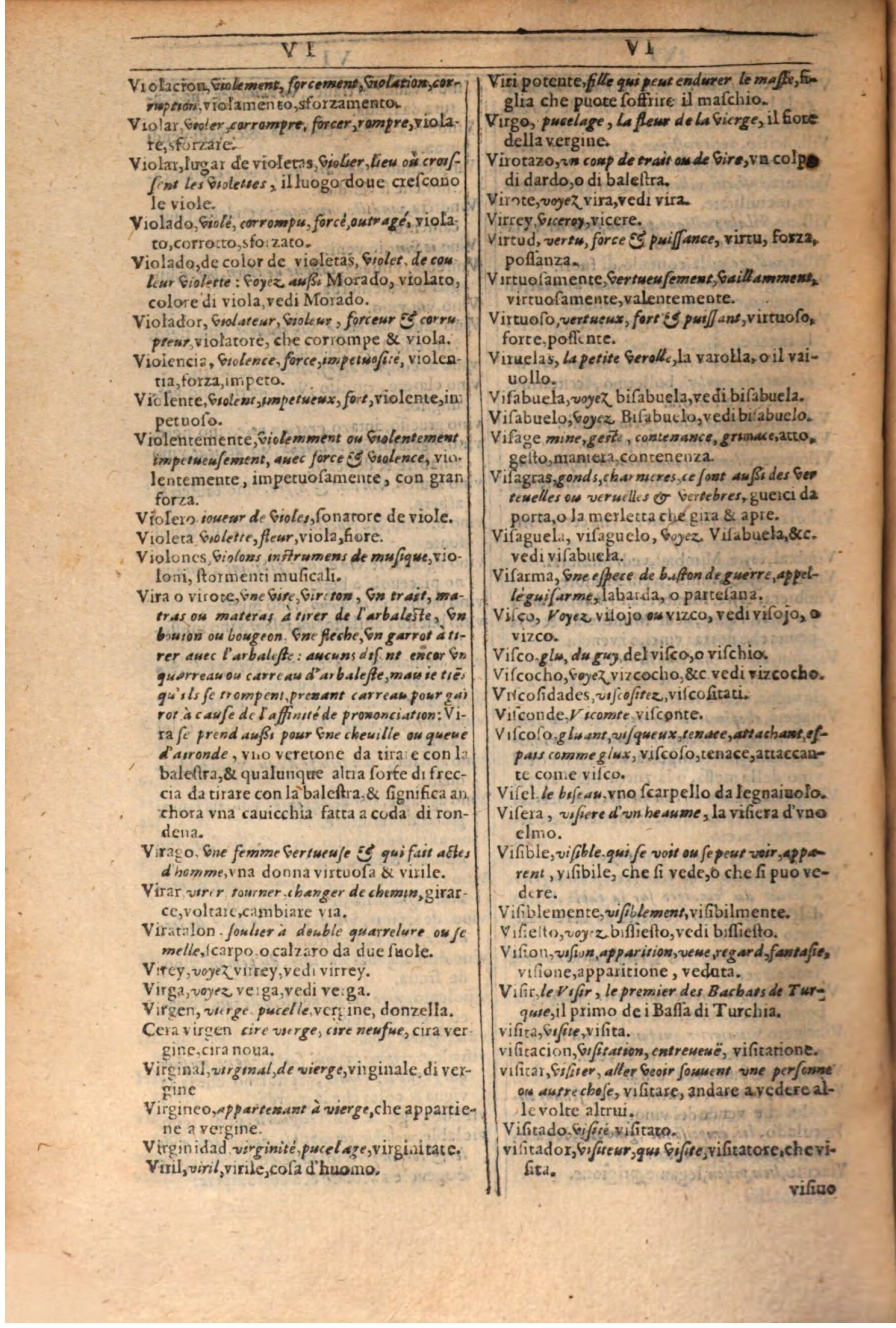 1609 - Philippe Albert et Alexandre Pernet - Trésor des trois langues française, italienne et espagnole (Première partie) - BSB Munich