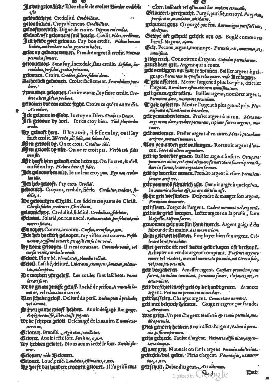 1573 - Christophe Plantin - Trésor du langage bas-allemand - BM Lyon
