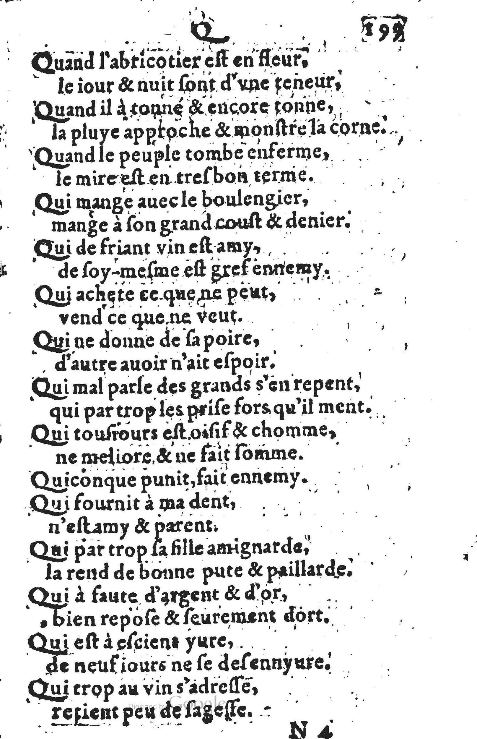 1578 - Nicolas Lescuyer - Trésor des sentences dorées - UGent