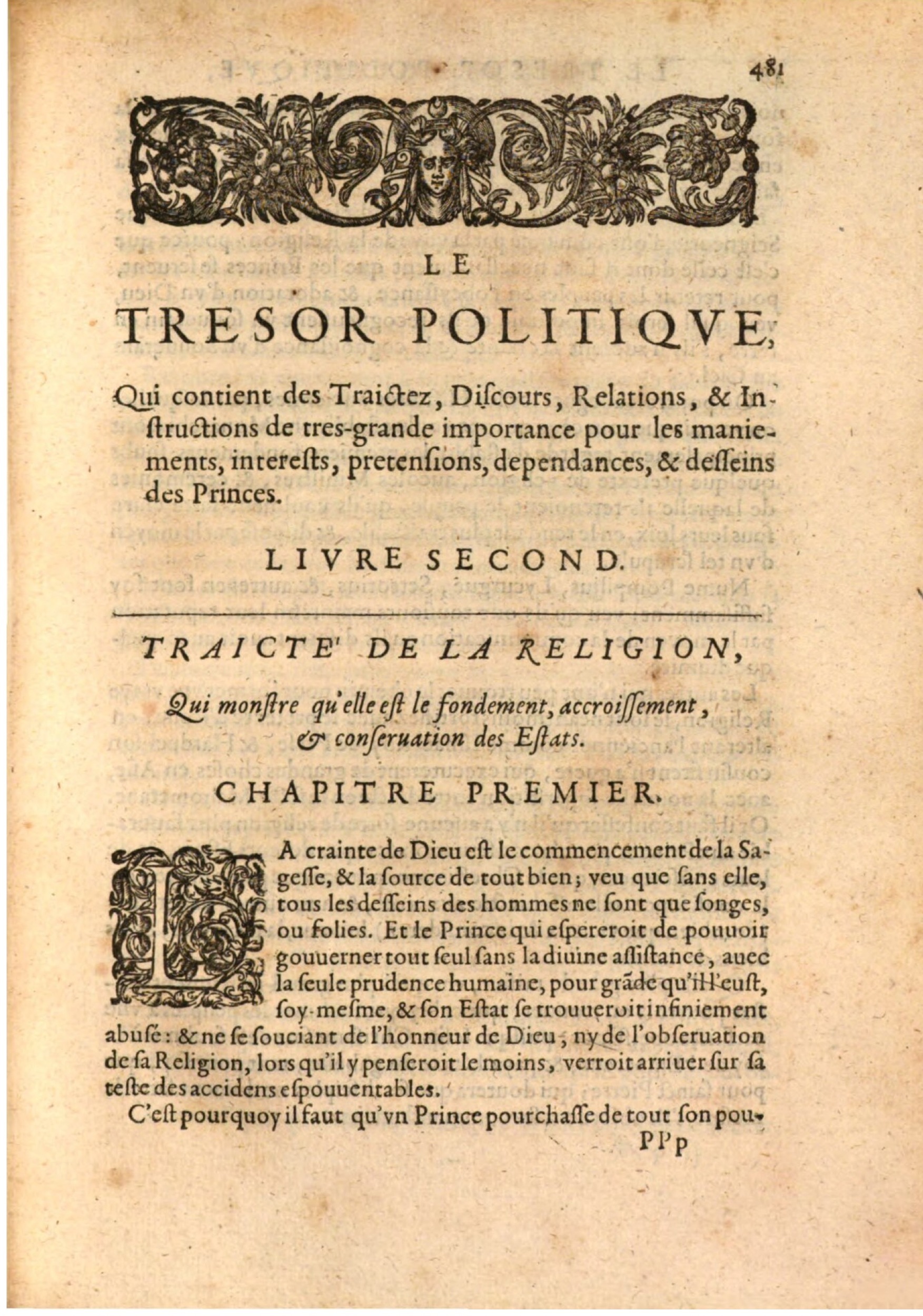 1608 - Nicolas Du Fossé - Trésor politique - BSB Munich