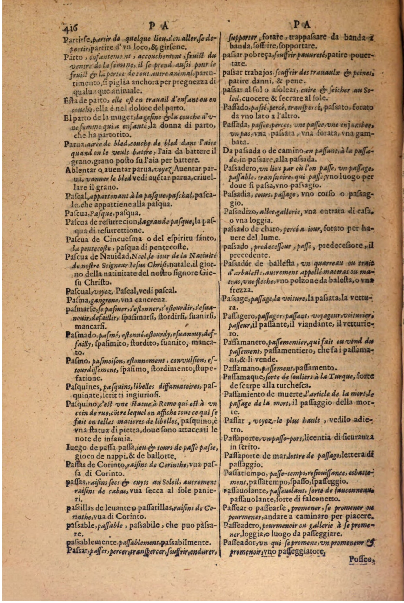 1606 - Samuel Crespin - Thresor des trois langues, francoise, italiene et espagnolle - BSB Munich