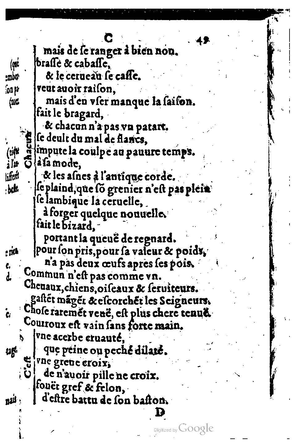 1582 - Nicolas Bonfons - Trésor des sentences dorées - BM Lyon
