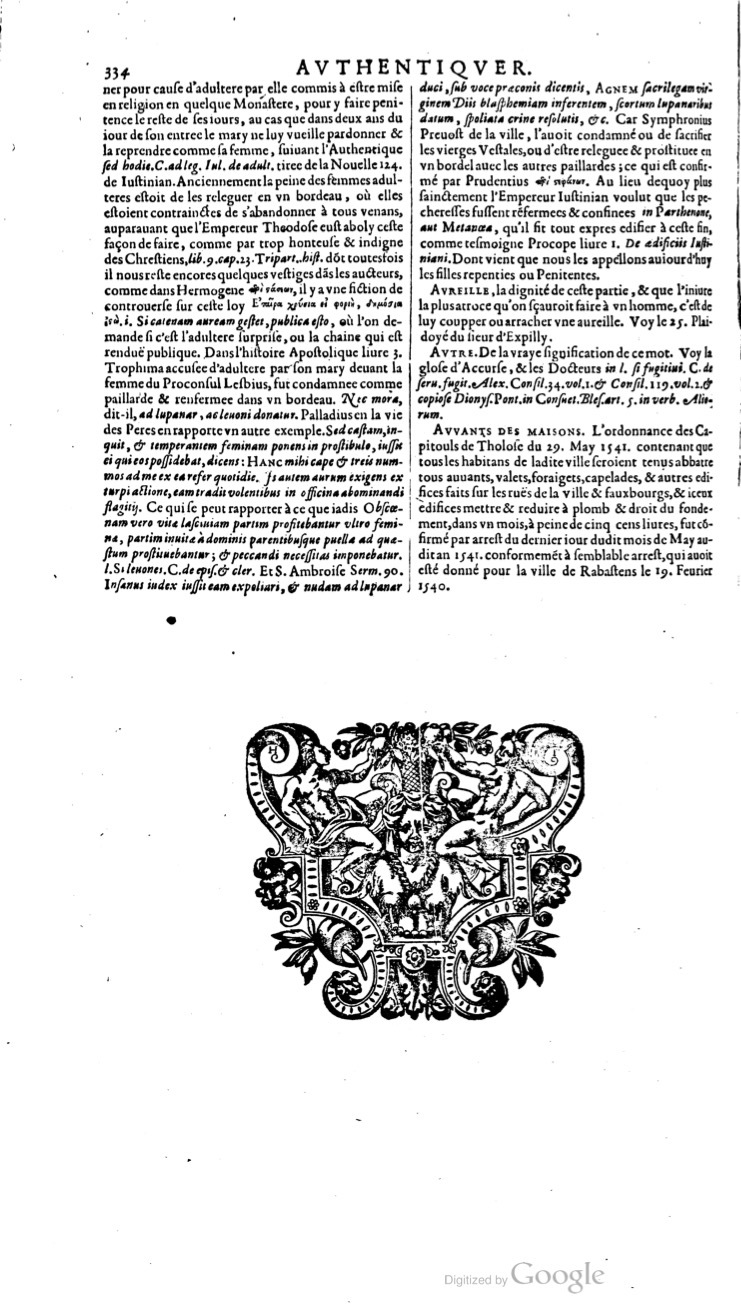 1629 - Veuve Nicolas Buon - Trésor du droit français (21754 T. 1) - BM Lyon
