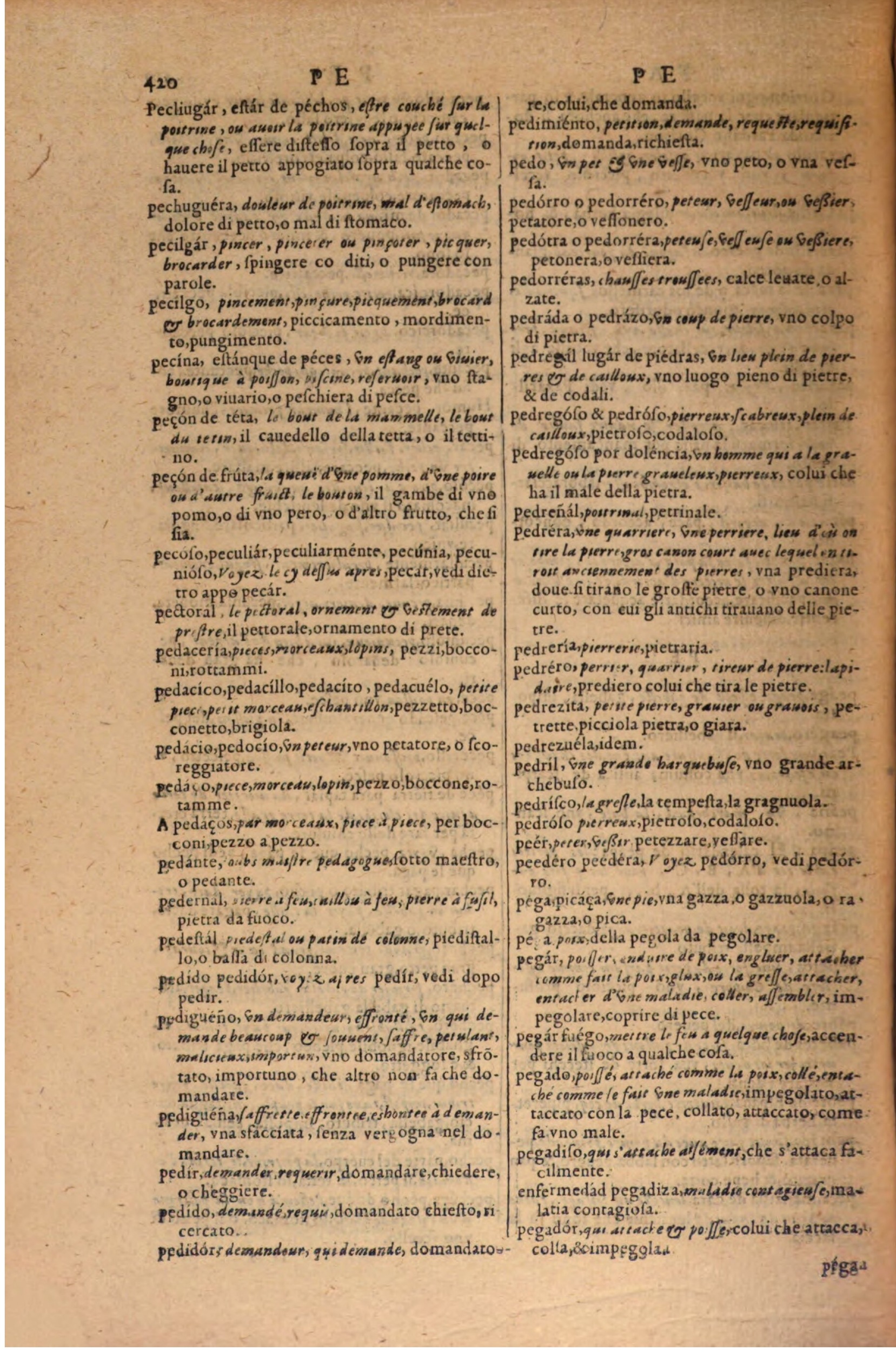 1606 - Samuel Crespin - Thresor des trois langues, francoise, italiene et espagnolle - BSB Munich