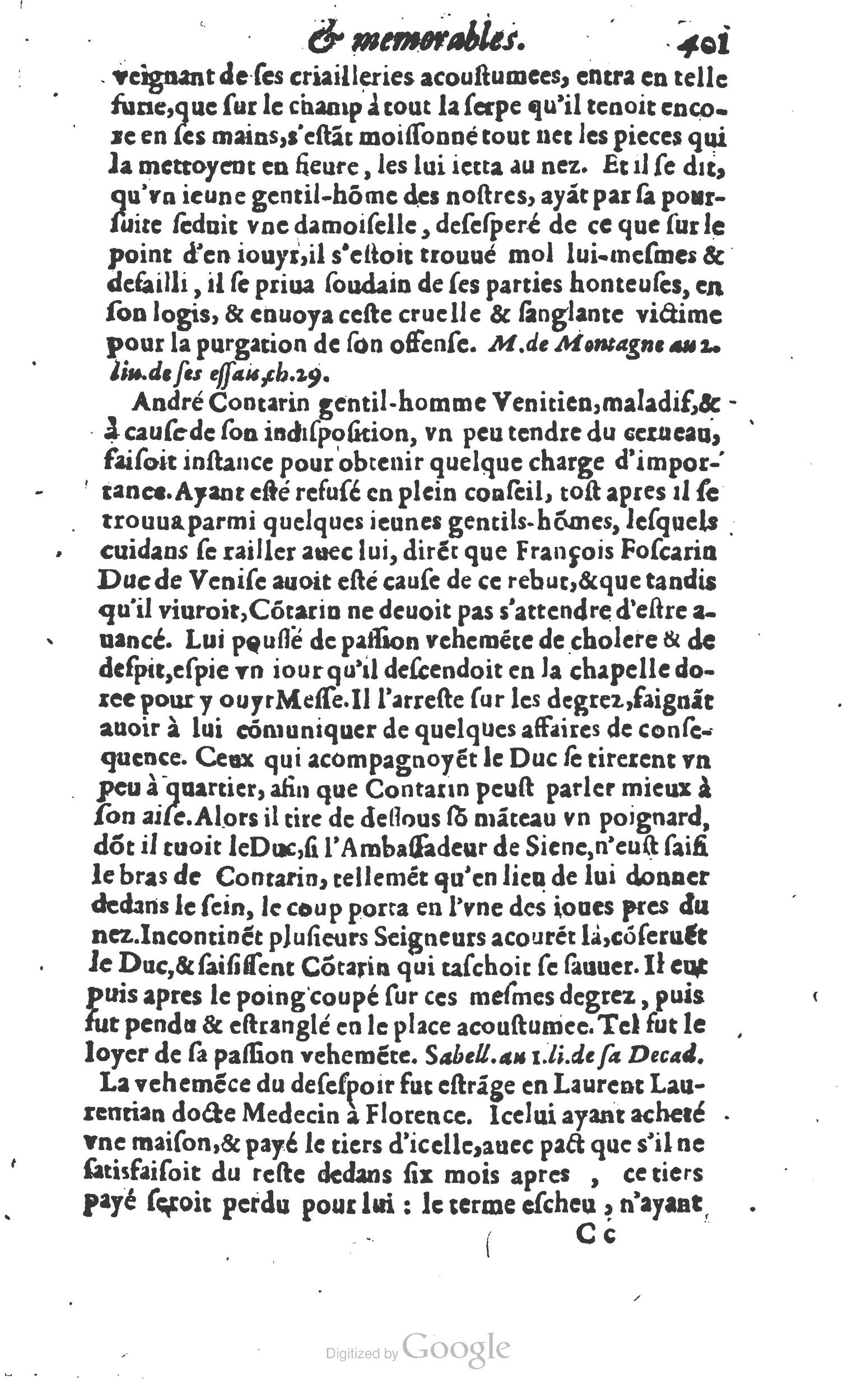 1610 - Paul Marceau - Trésor d’histoires admirables et mémorables - Princeton