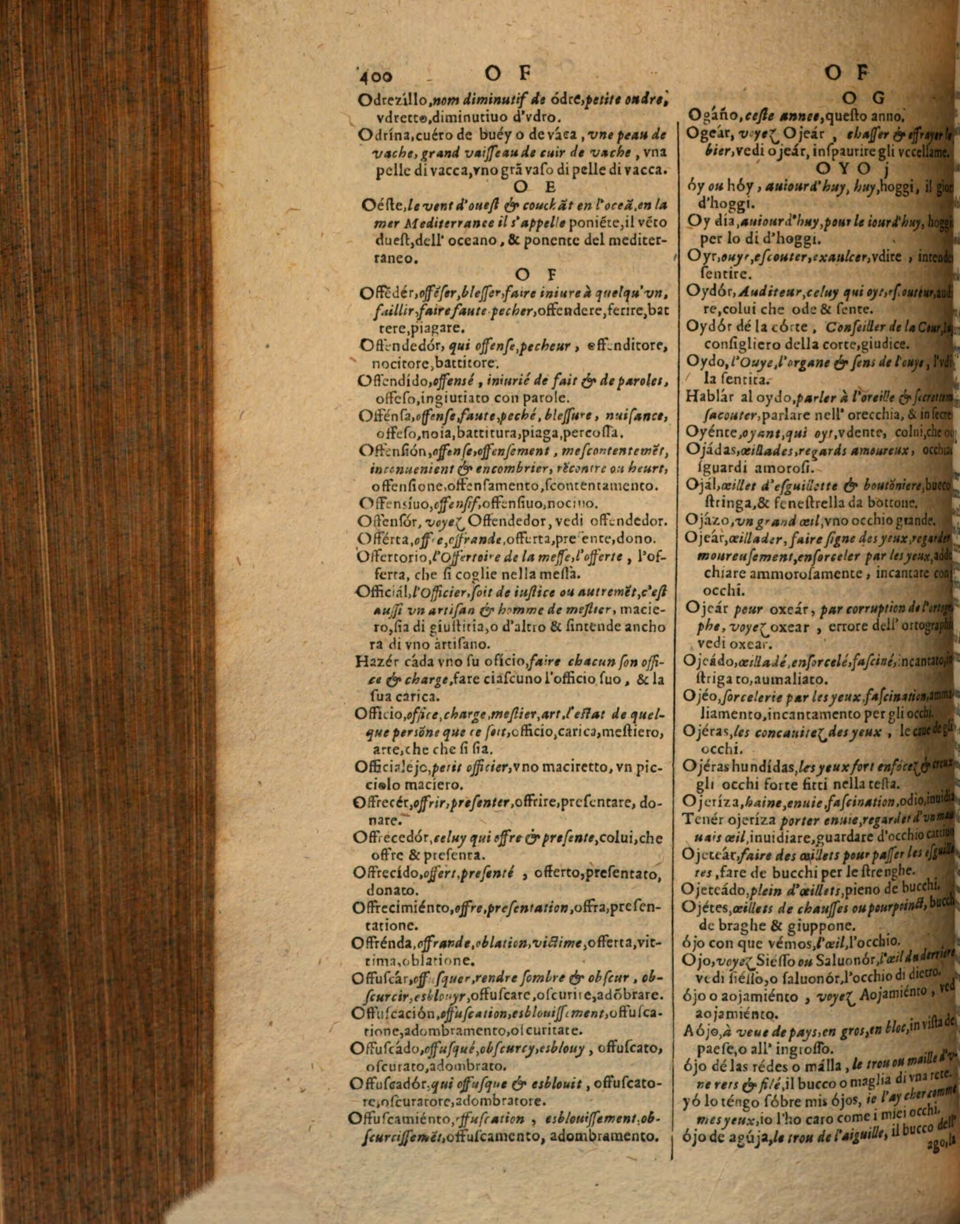 1617 - Samuel Crespin - Trésor des trois langues espagnole, française et italienne (Première partie) - Regensburg