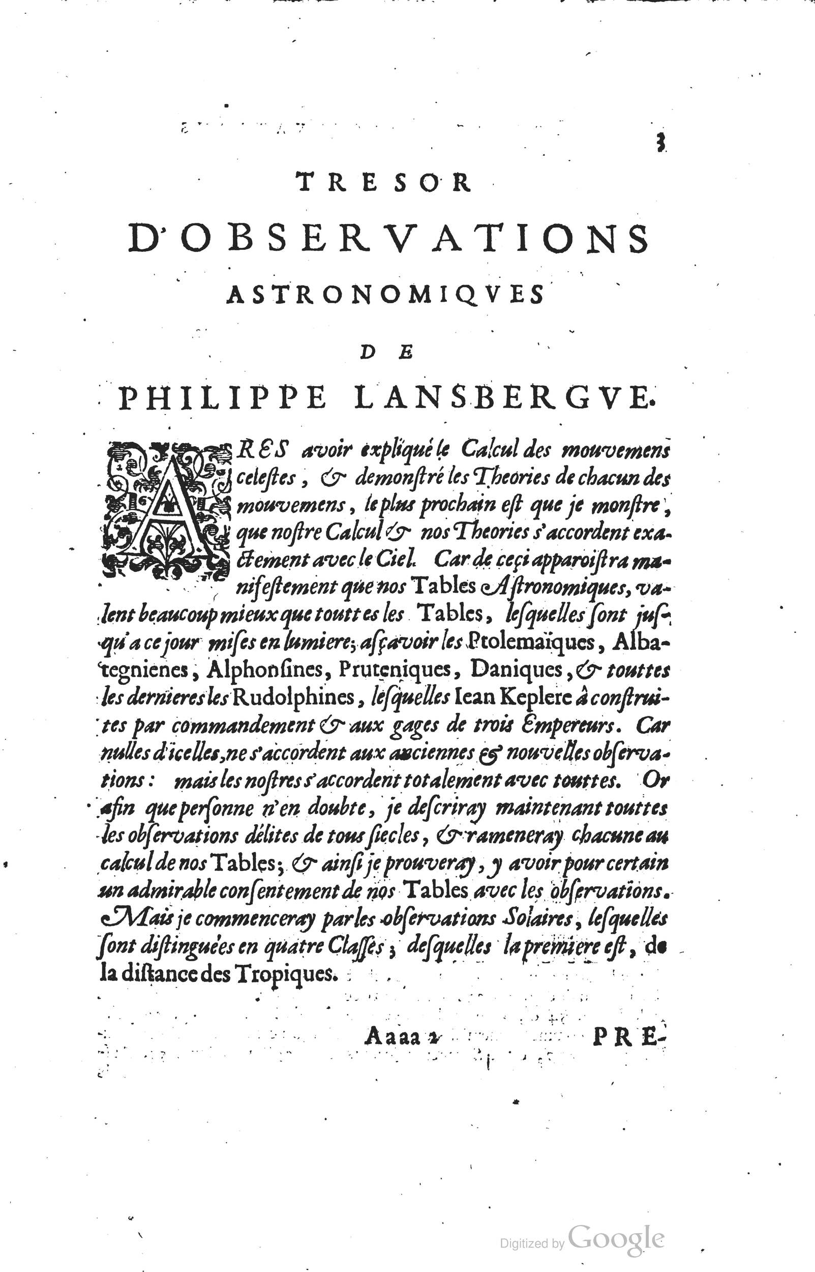 1634 - Zacharie Roman - Les Tables perpétuelles - Universiteit Leiden