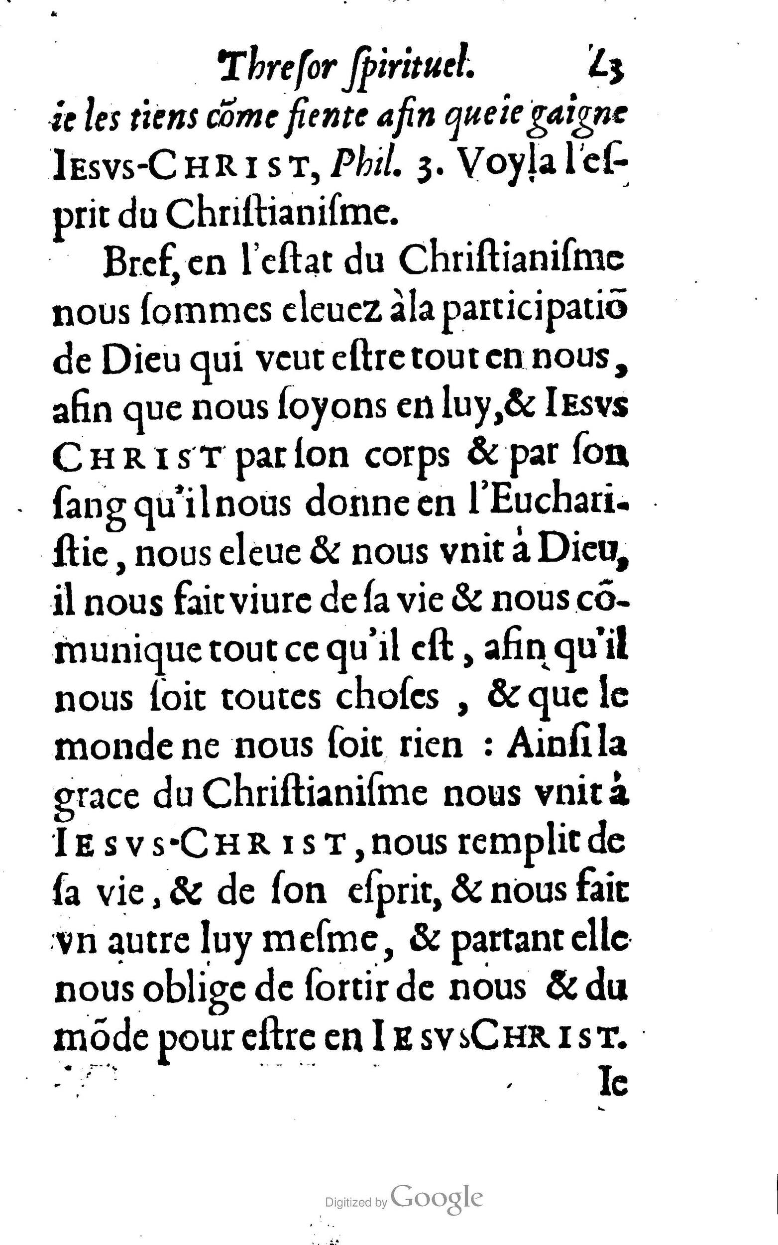 1633 - François Waudré - Trésor spirituel contenant les excellences du christianisme - BM Lyon