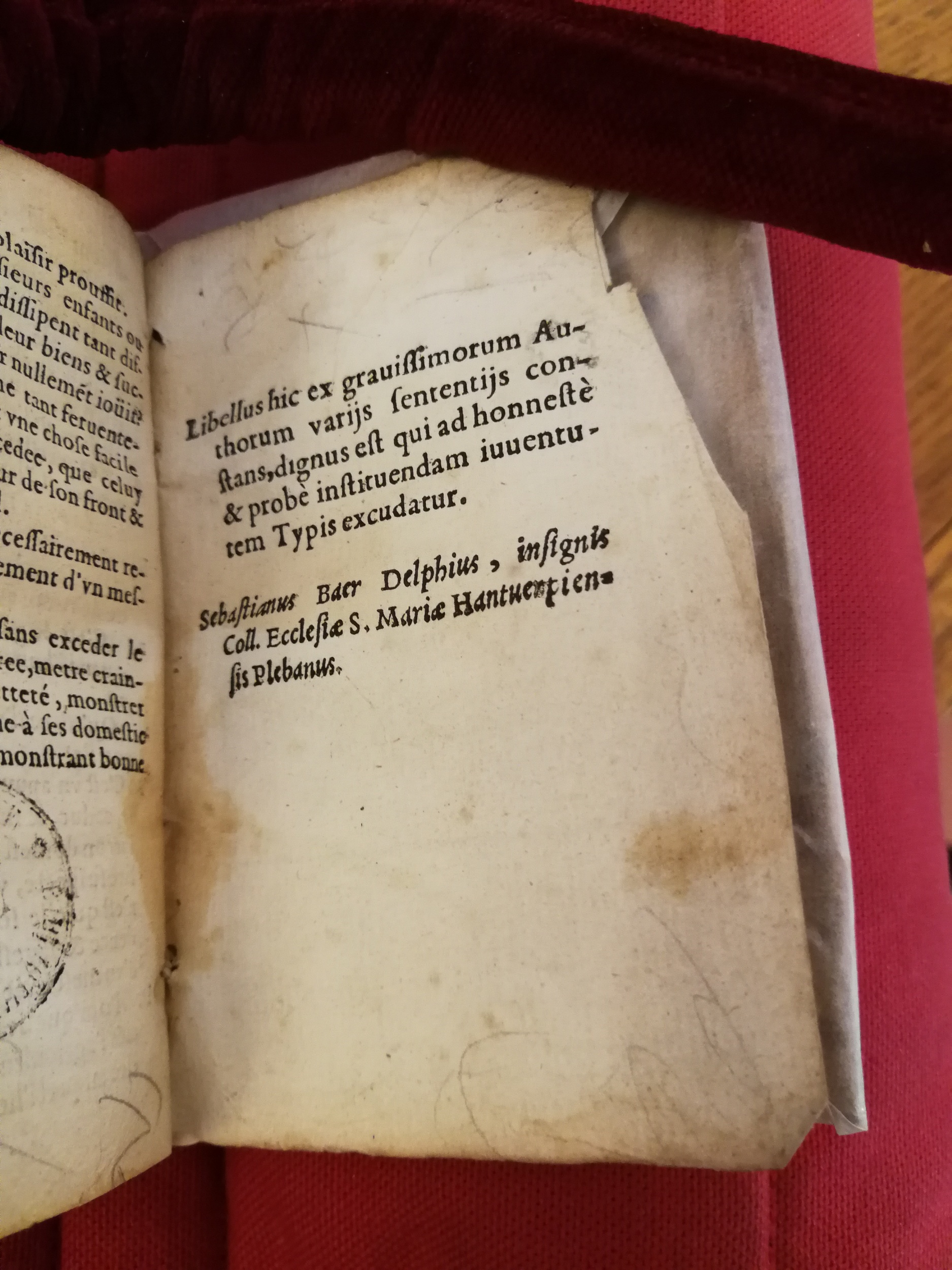 1577 - Jean d’Ogerolles - Trésor de sentences dorées - Bibliothèque Sainte-Geneviève